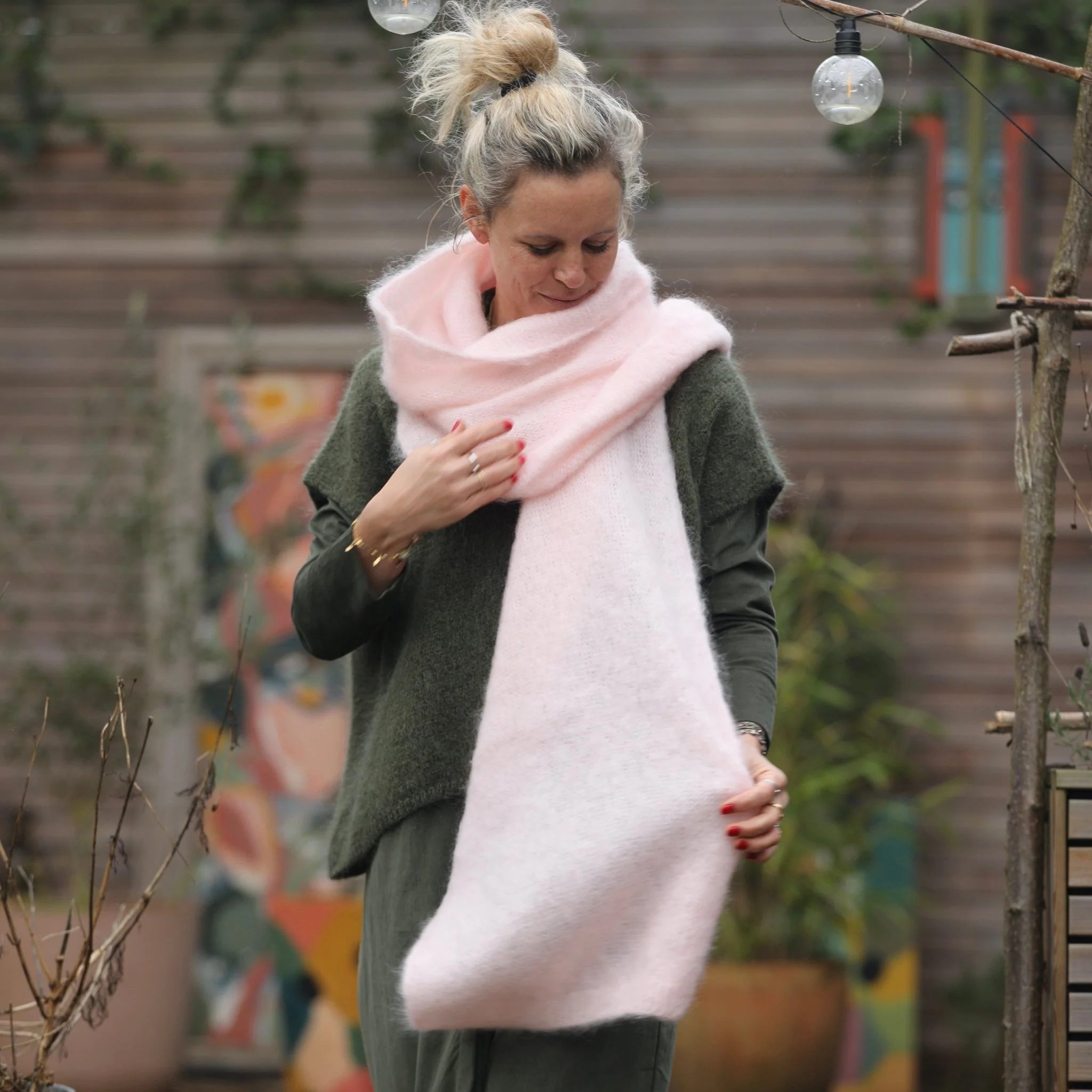 Echarpe Isla - rose pale - Image 3