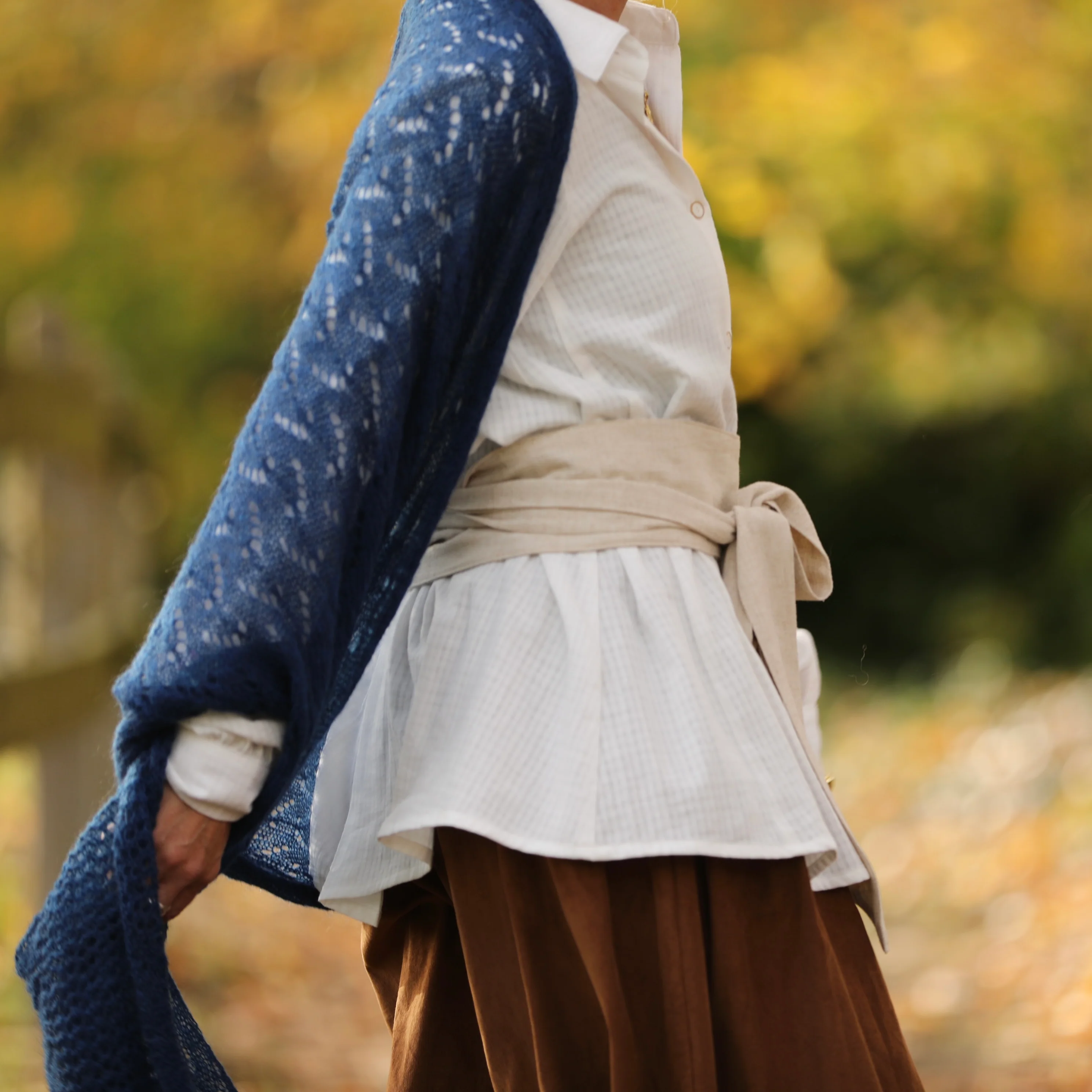 Écharpe Léonie bleu indigo - Image 6