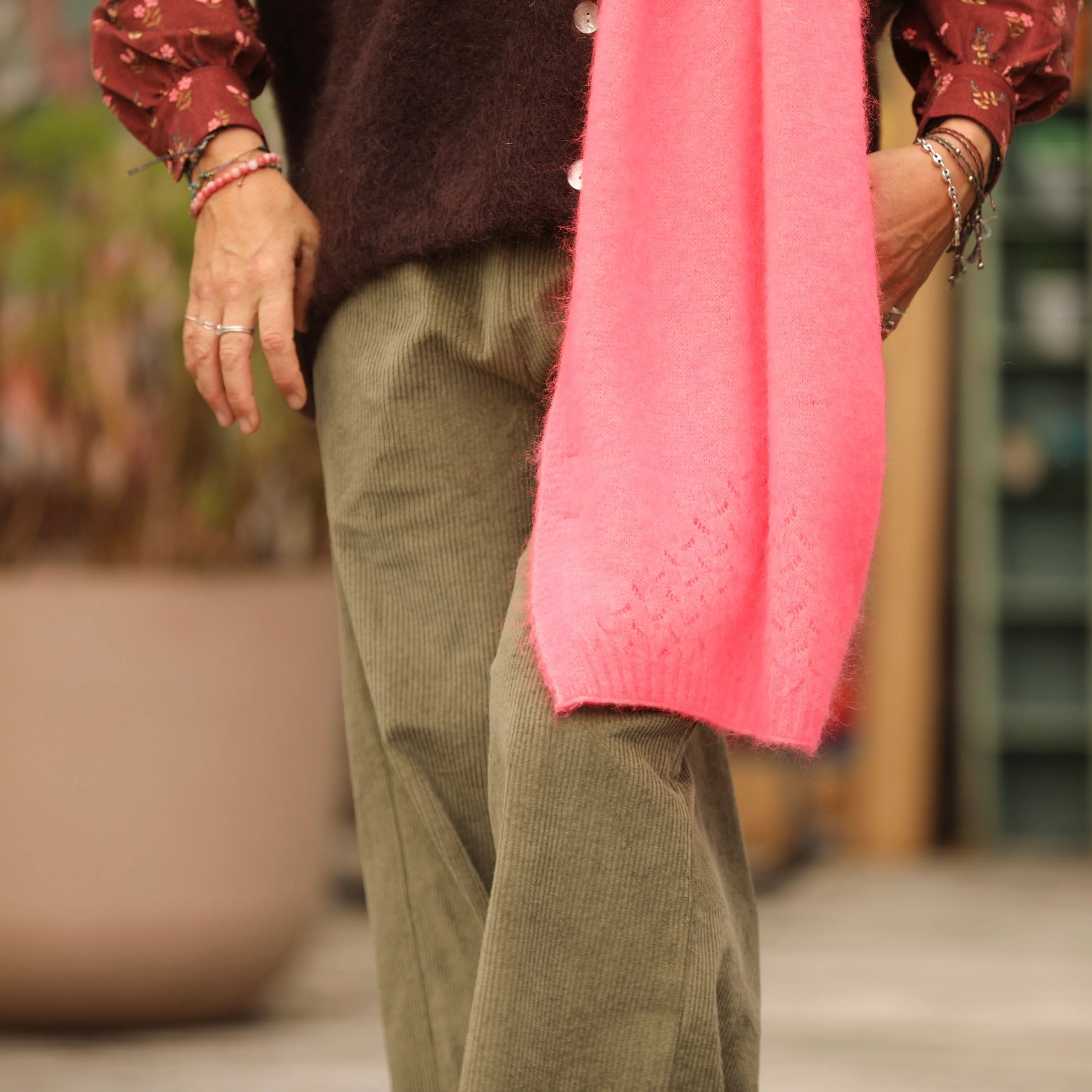 Echarpe Zénia - Rose fluo - Image 11