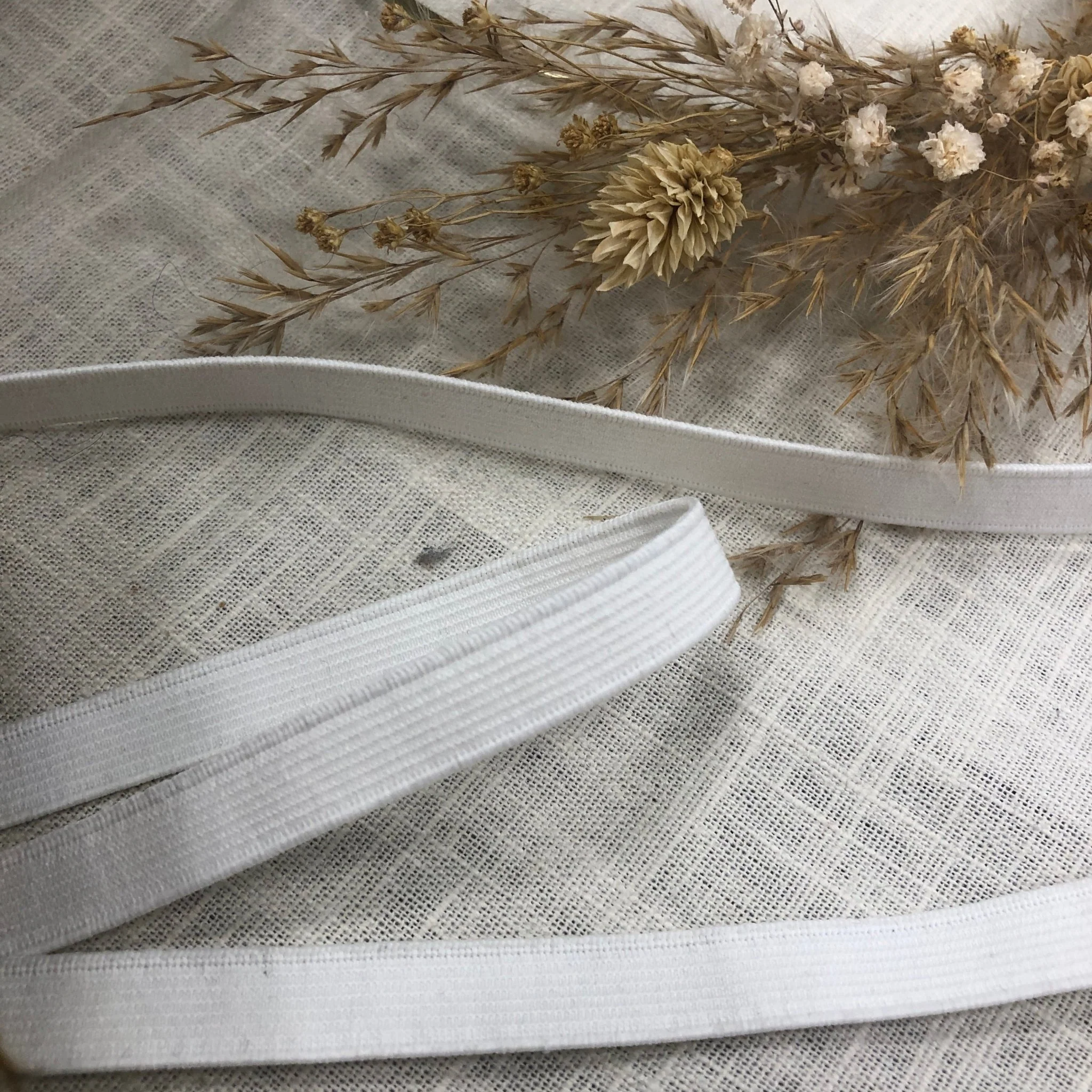 Élastique plat blanc 1 cm - au mètre - - Image 2