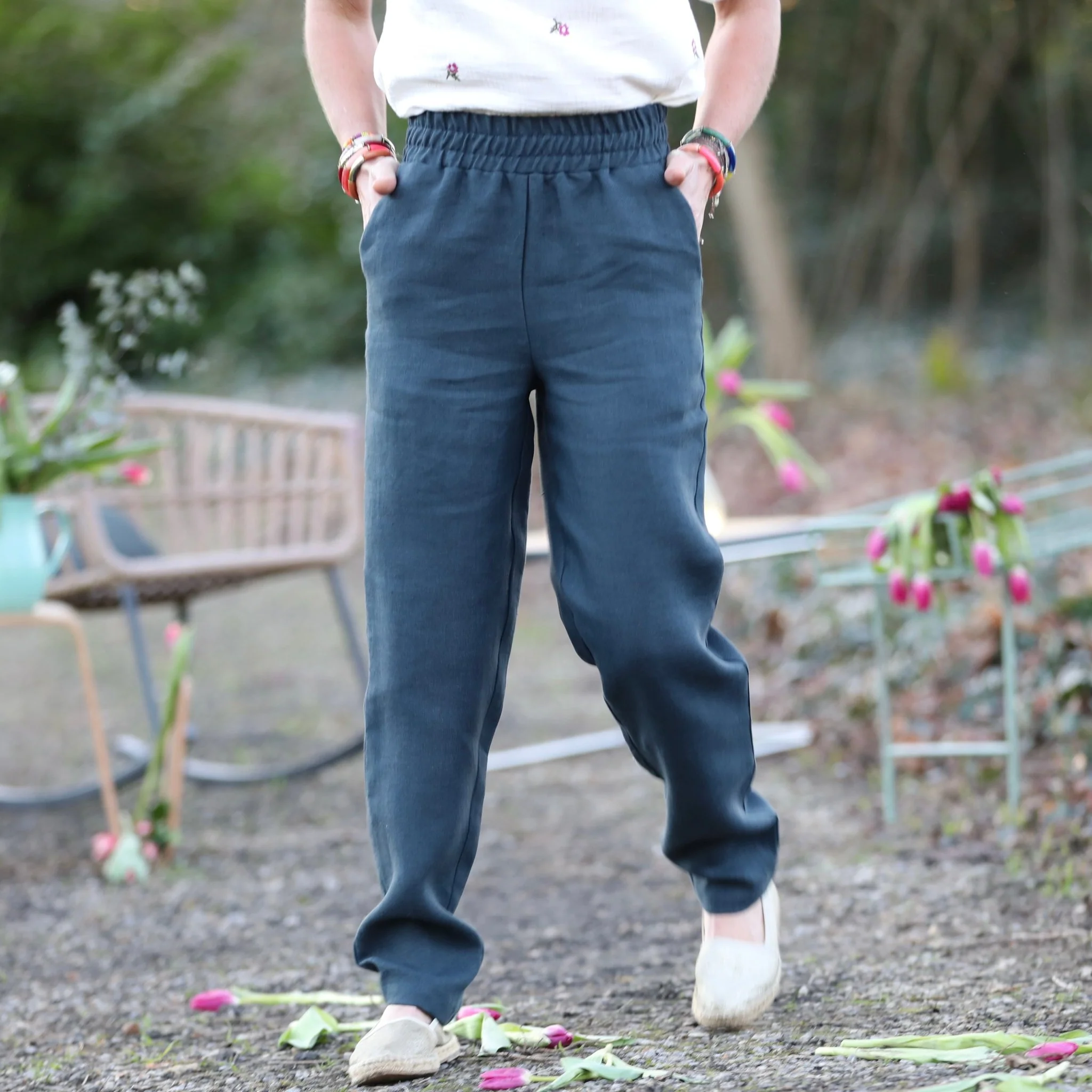Pantalon Eliot - Lin canard - Image 3