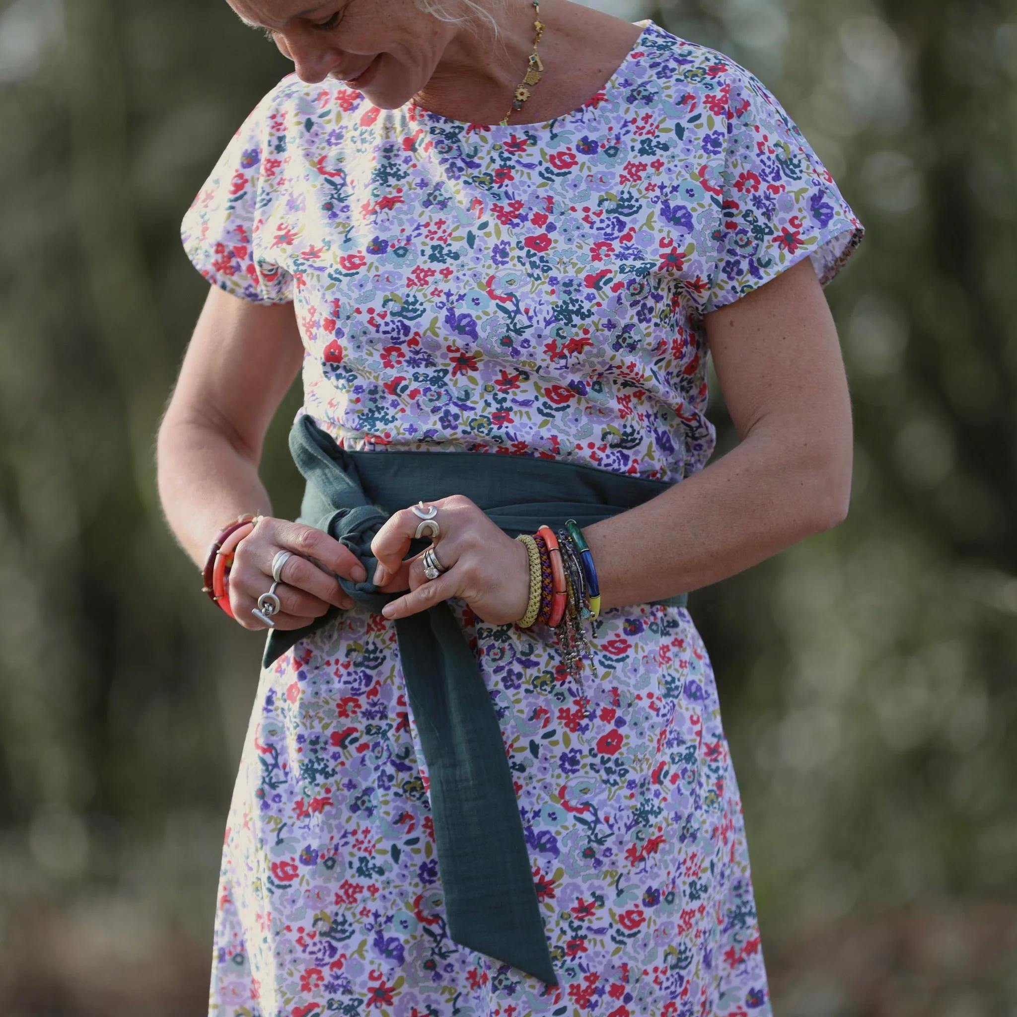 Robe Elsie - Coton floral impressionniste - Image 10