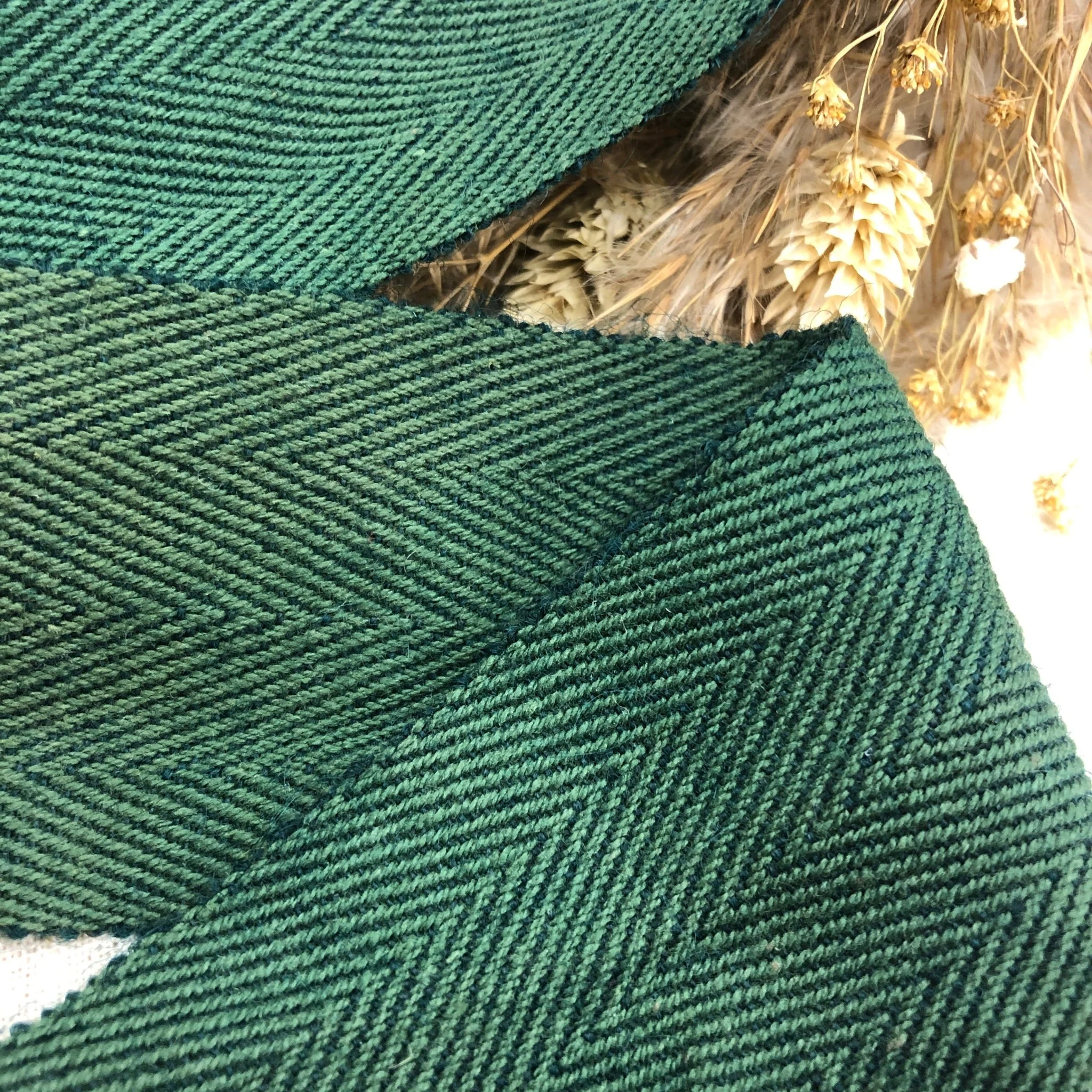 Galon de sergé chevron vert anglais 5 cm - au mètre - Image 2