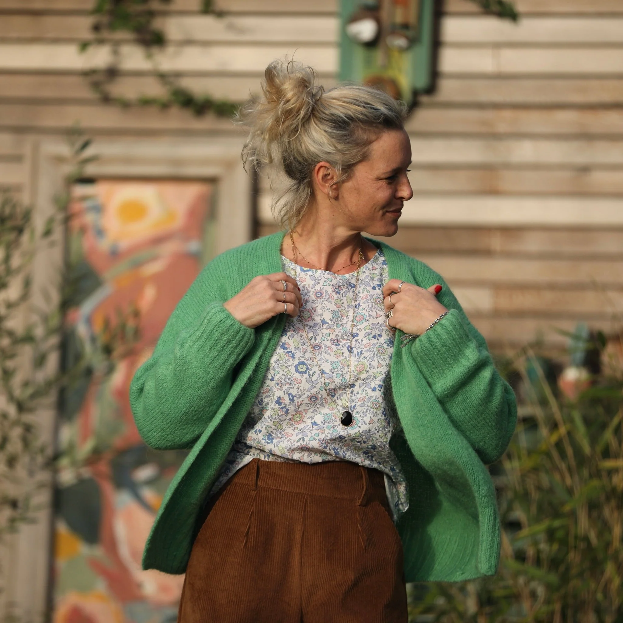 Gilet Augustine vert printemps - Image 4