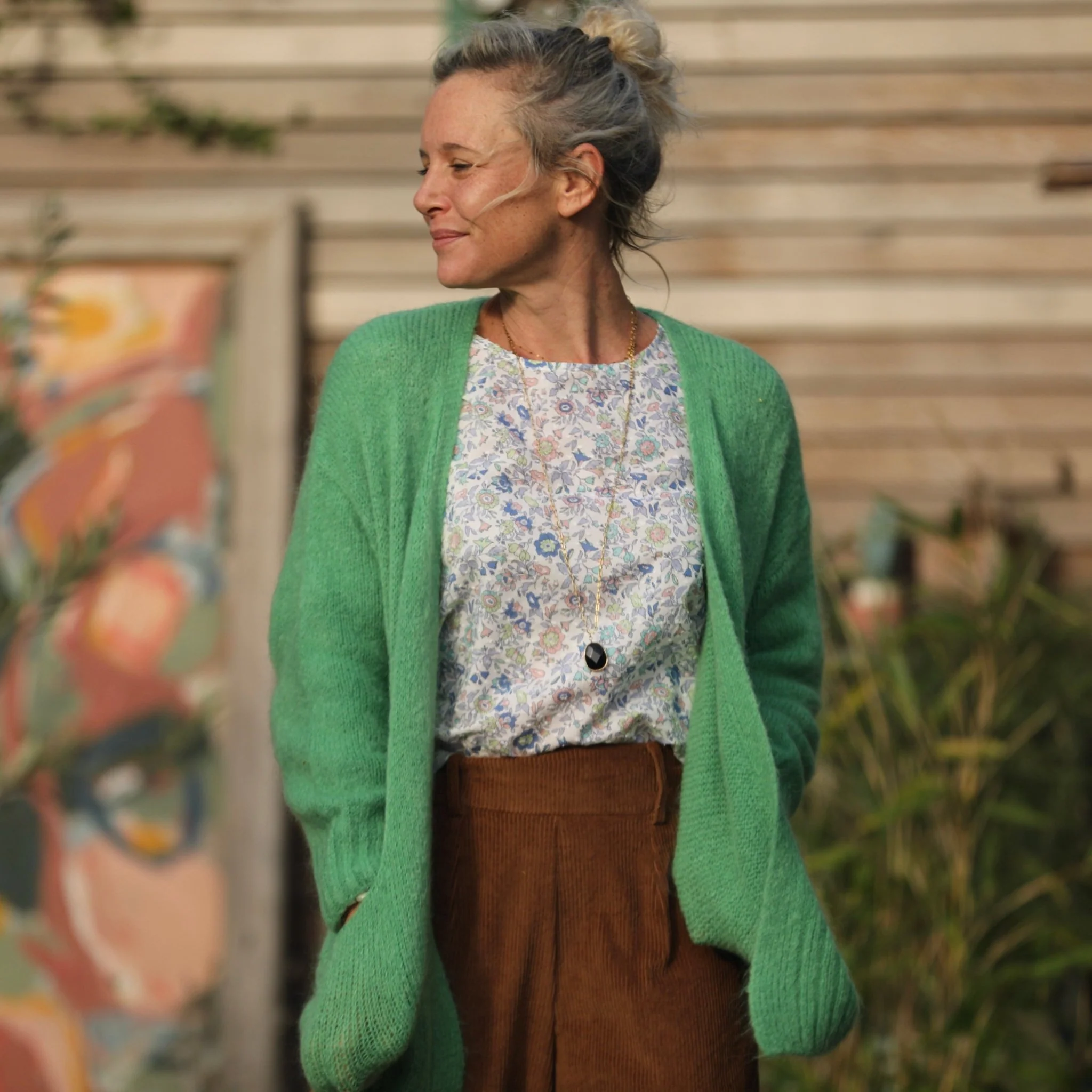 Gilet Augustine vert printemps - Image 7
