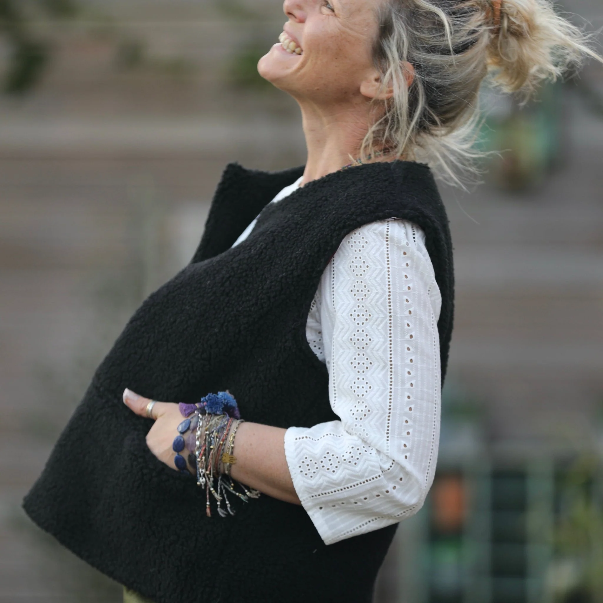 Gilet Basile Duvetine noir - Image 5