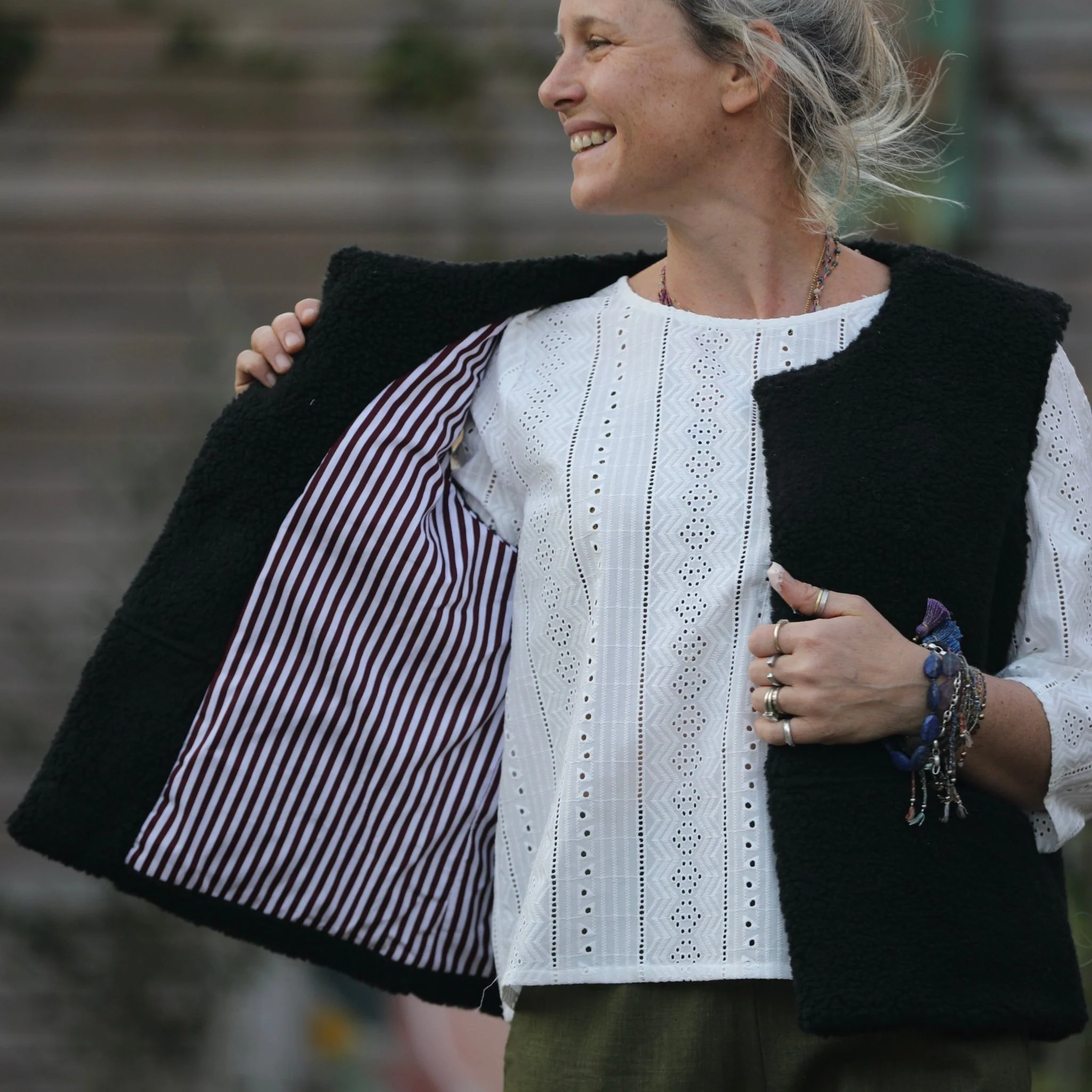 Gilet Basile Duvetine noir - Image 8