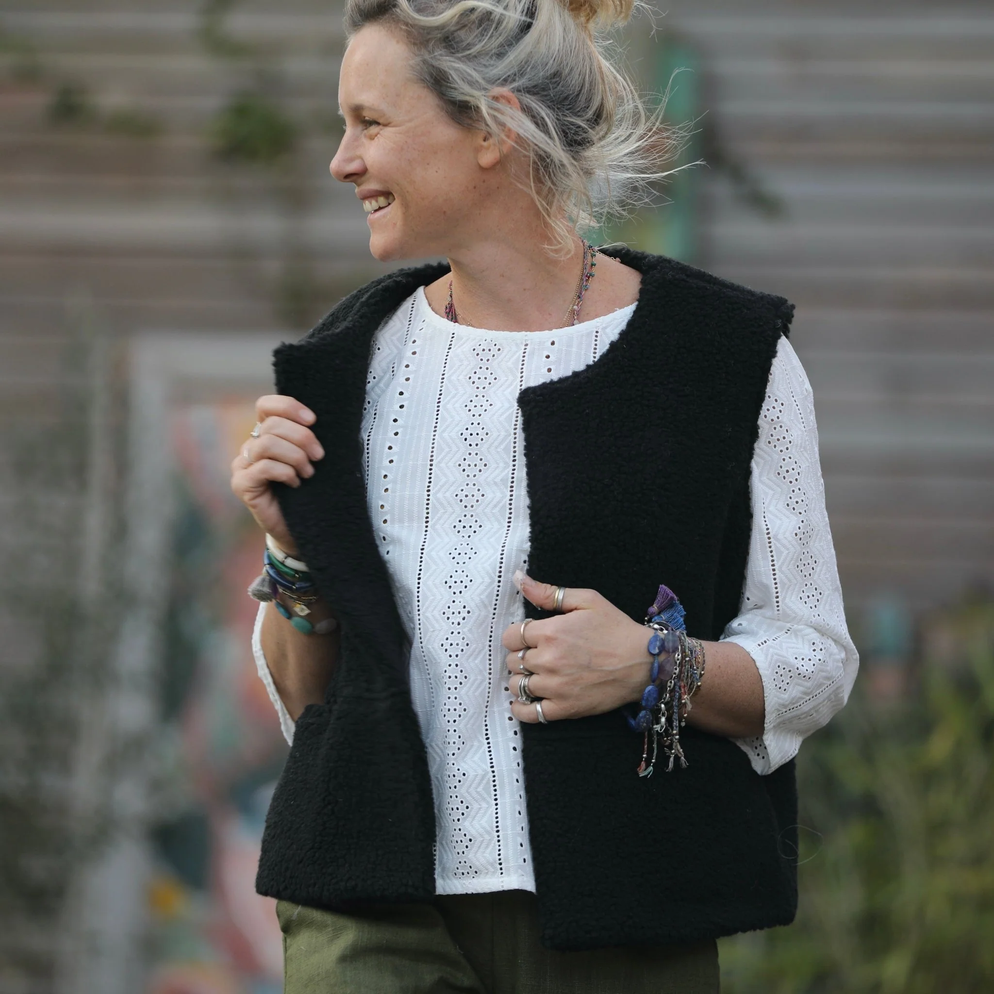 Gilet Basile Duvetine noir - Image 9