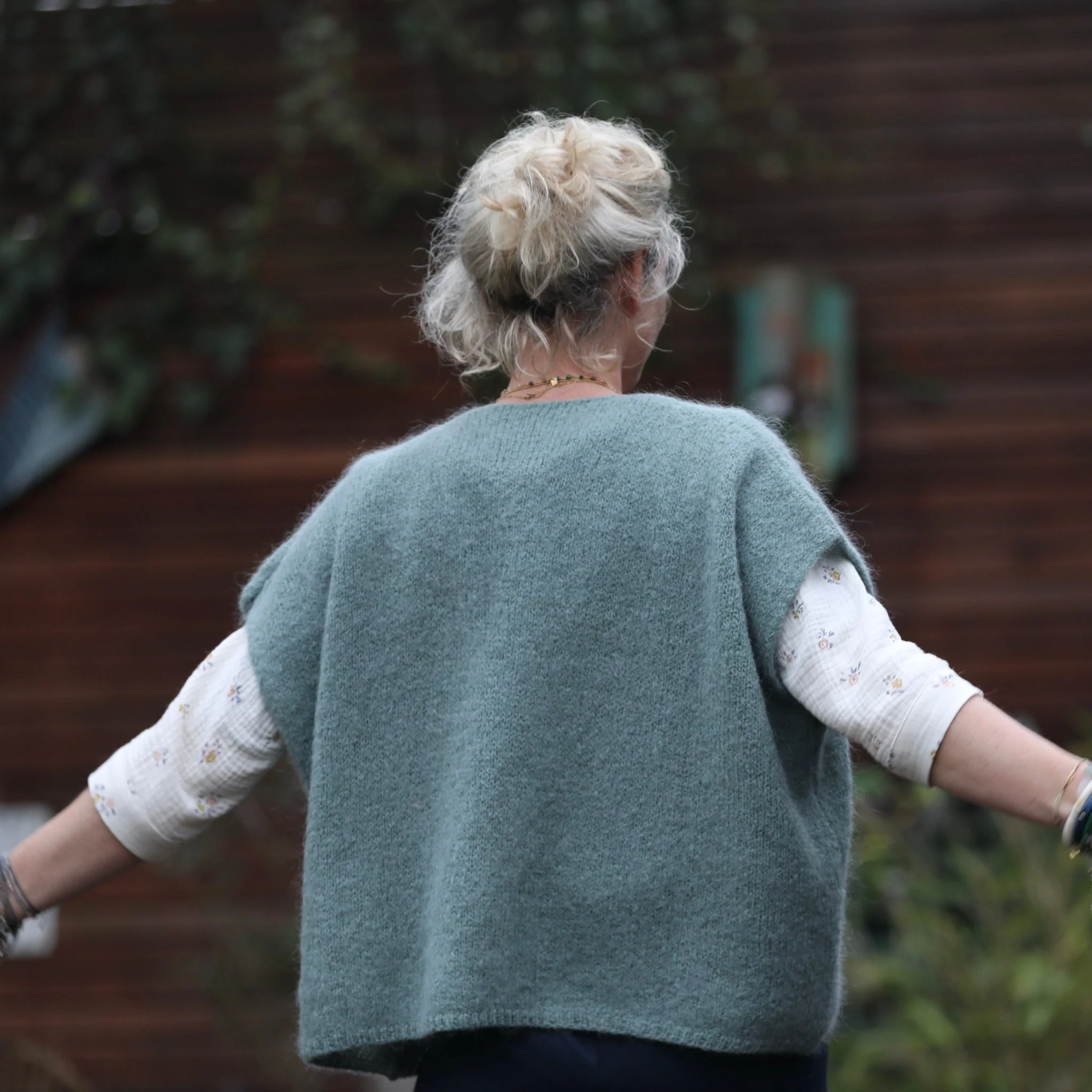 Gilet Benjamine vert céladon - Image 7