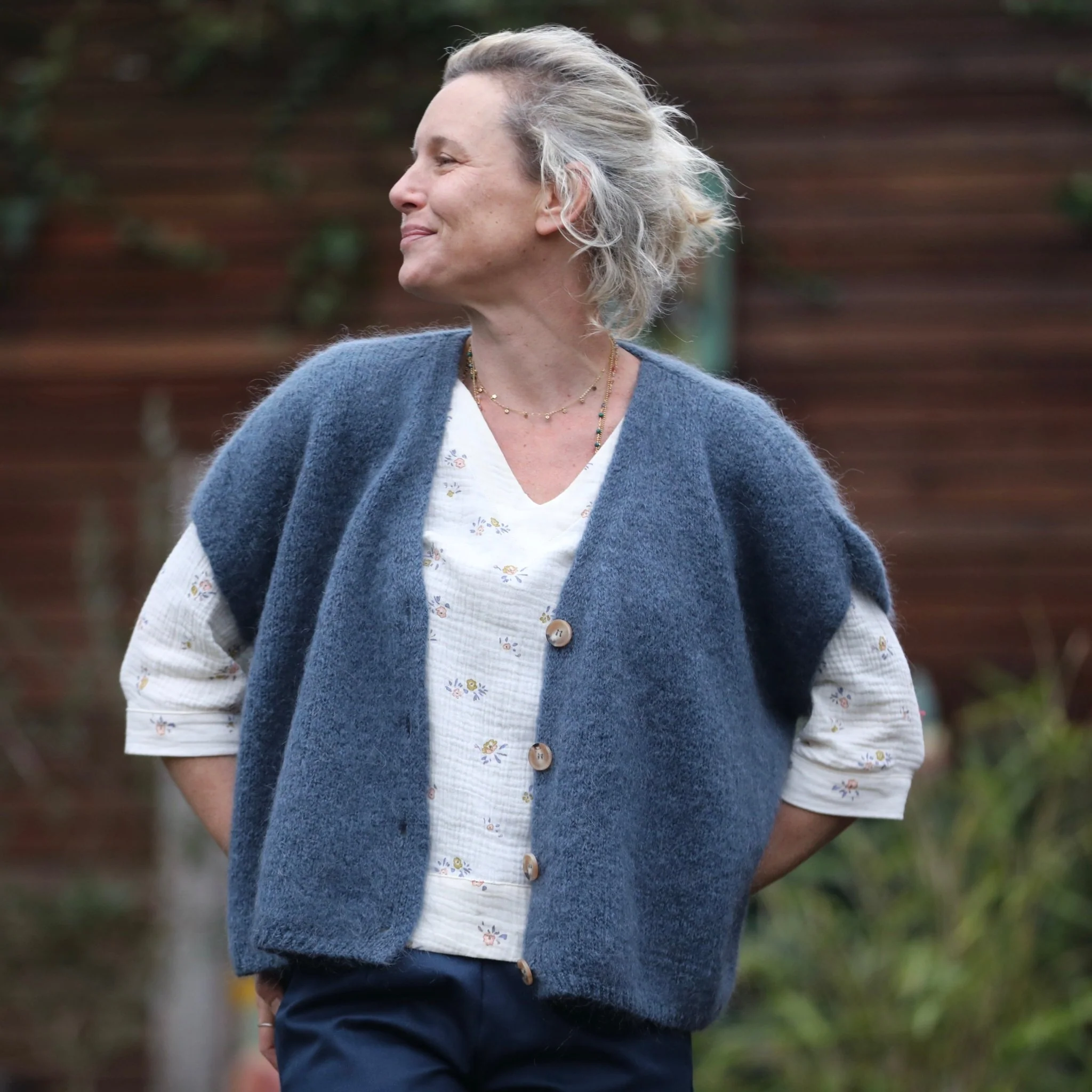 Gilet Benjamine bleu jean - Image 3
