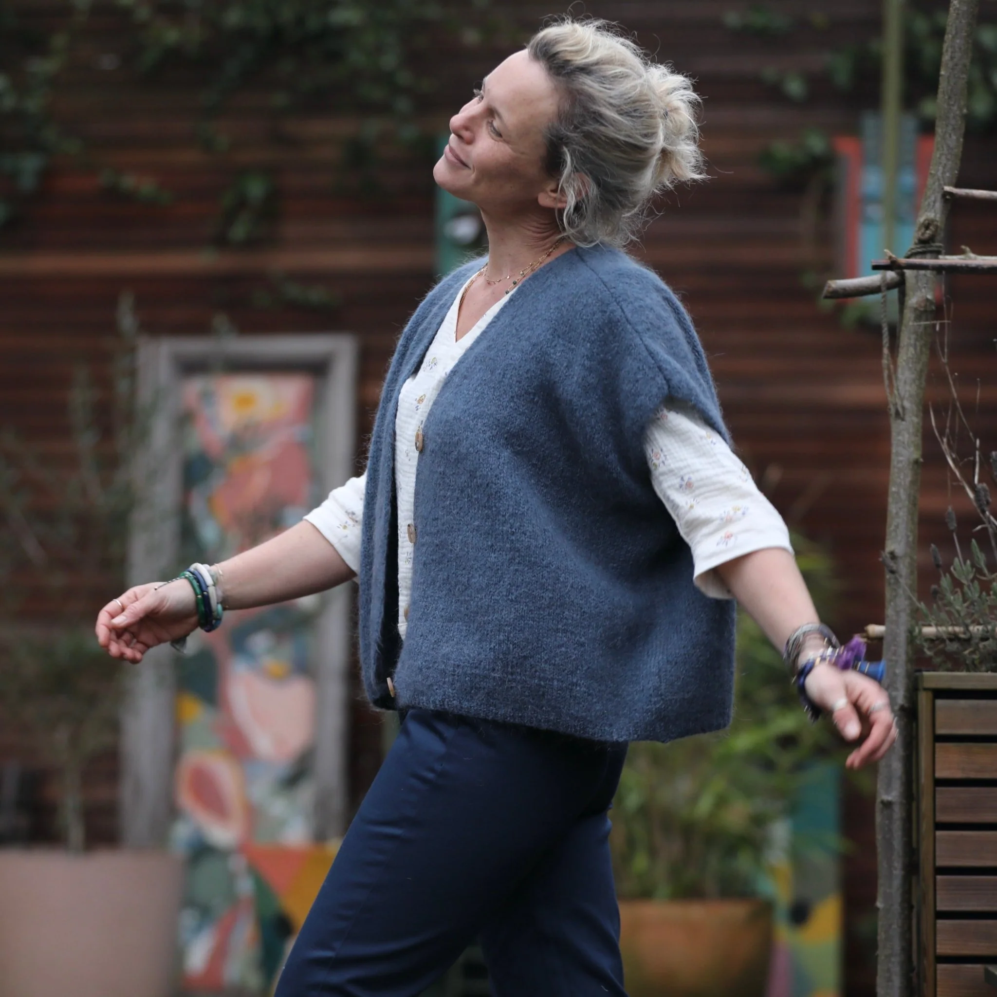 Gilet Benjamine bleu jean - Image 4