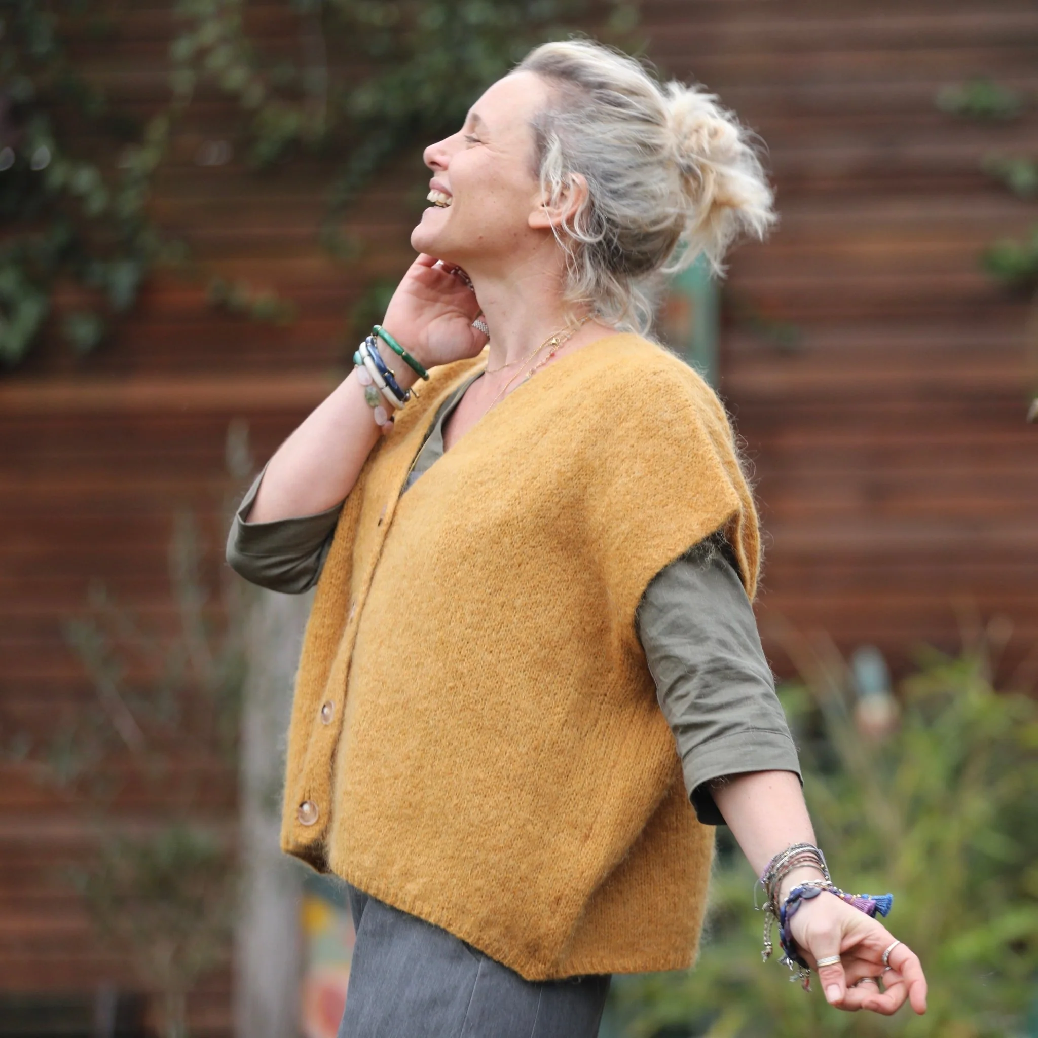 Gilet Benjamine ocre
