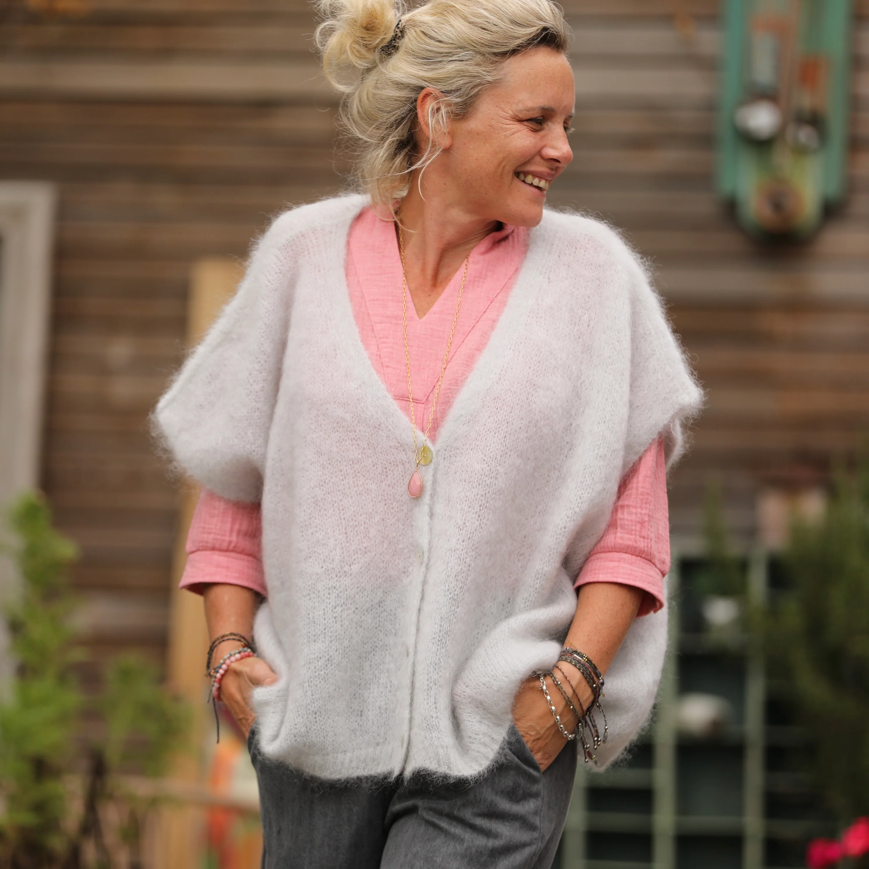 Gilet  Cassiopé - Gris clair - Image 4