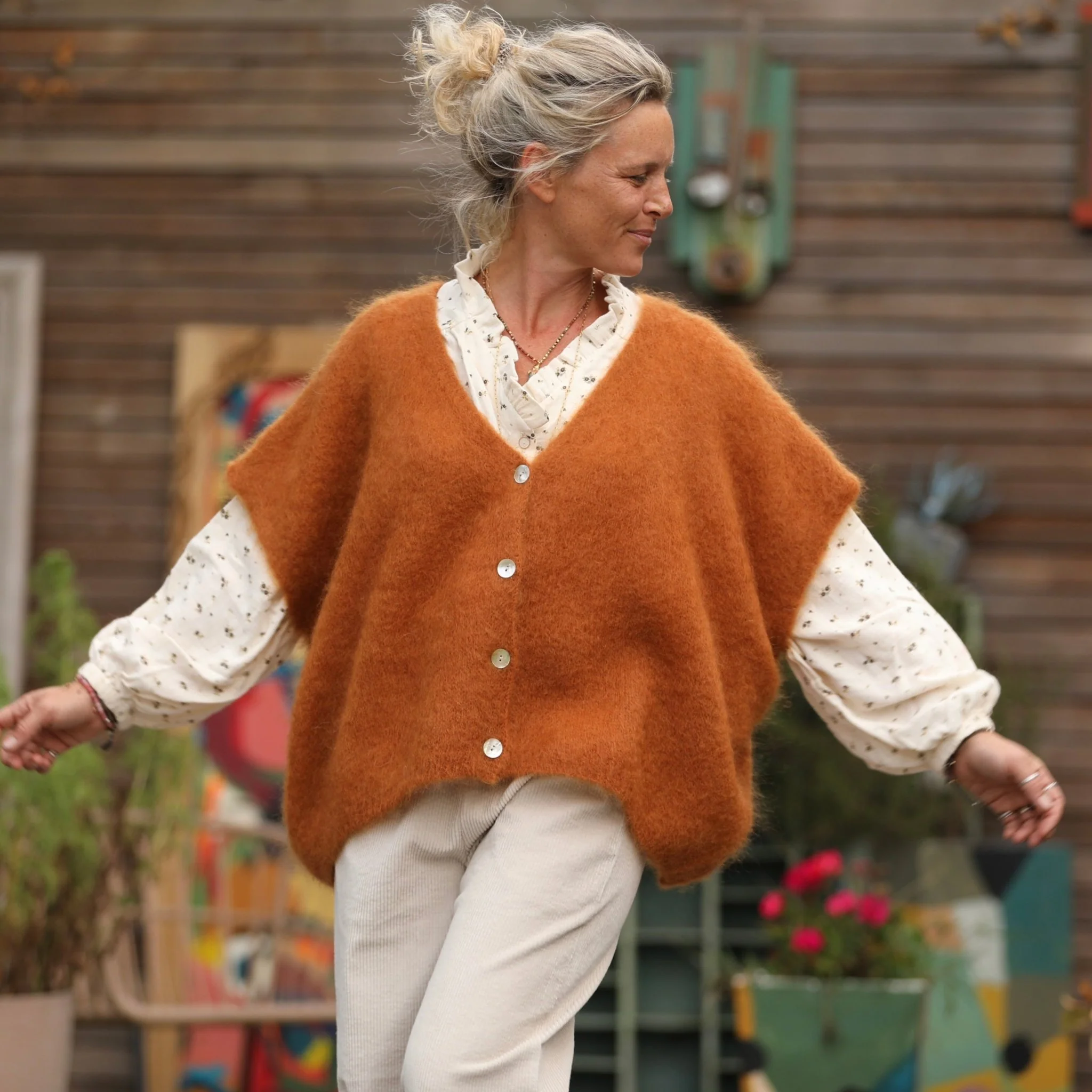 Gilet Cassiopé - Noisette - Image 7