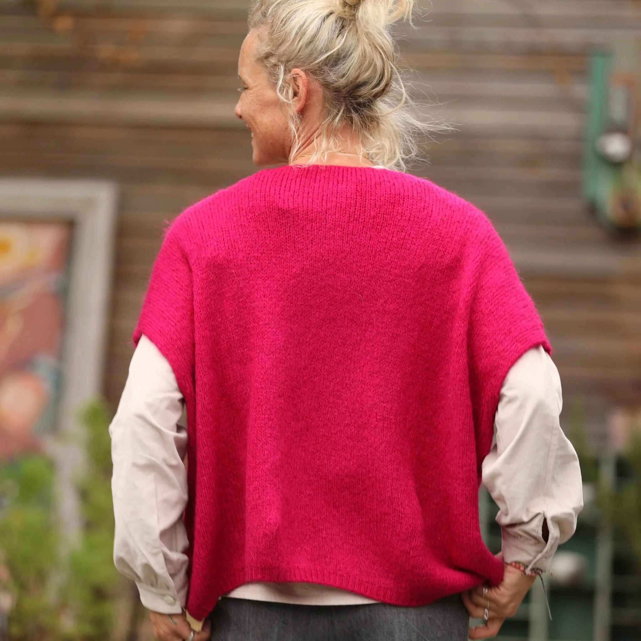 Gilet Claudia - Framboise - Image 4