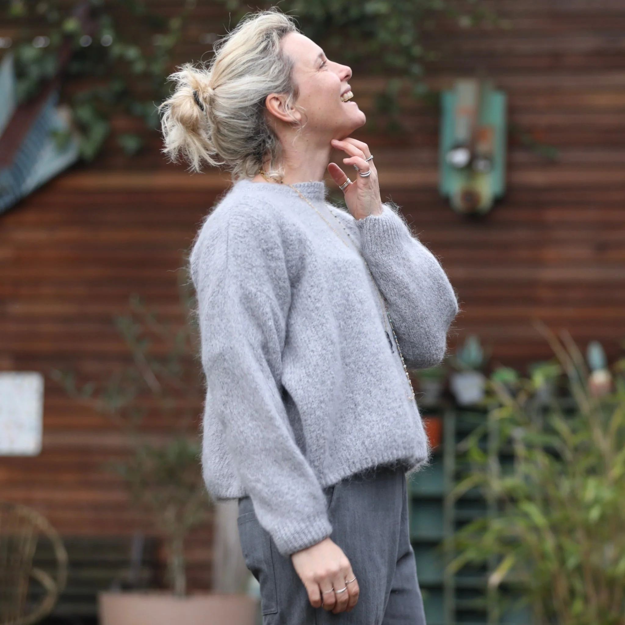 Pull  Edmonde gris chiné - Image 10