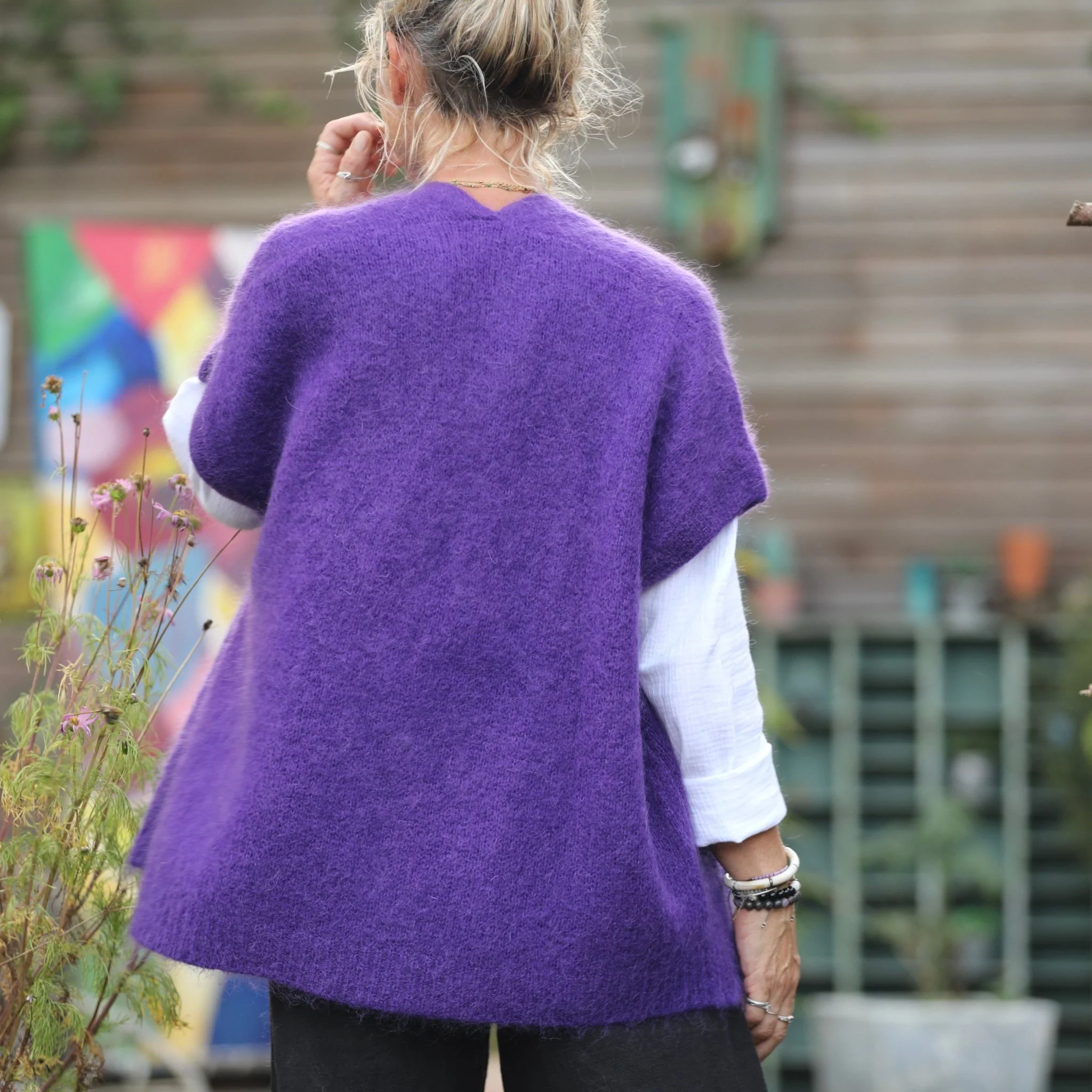 Gilet Mireille violette - Image 3