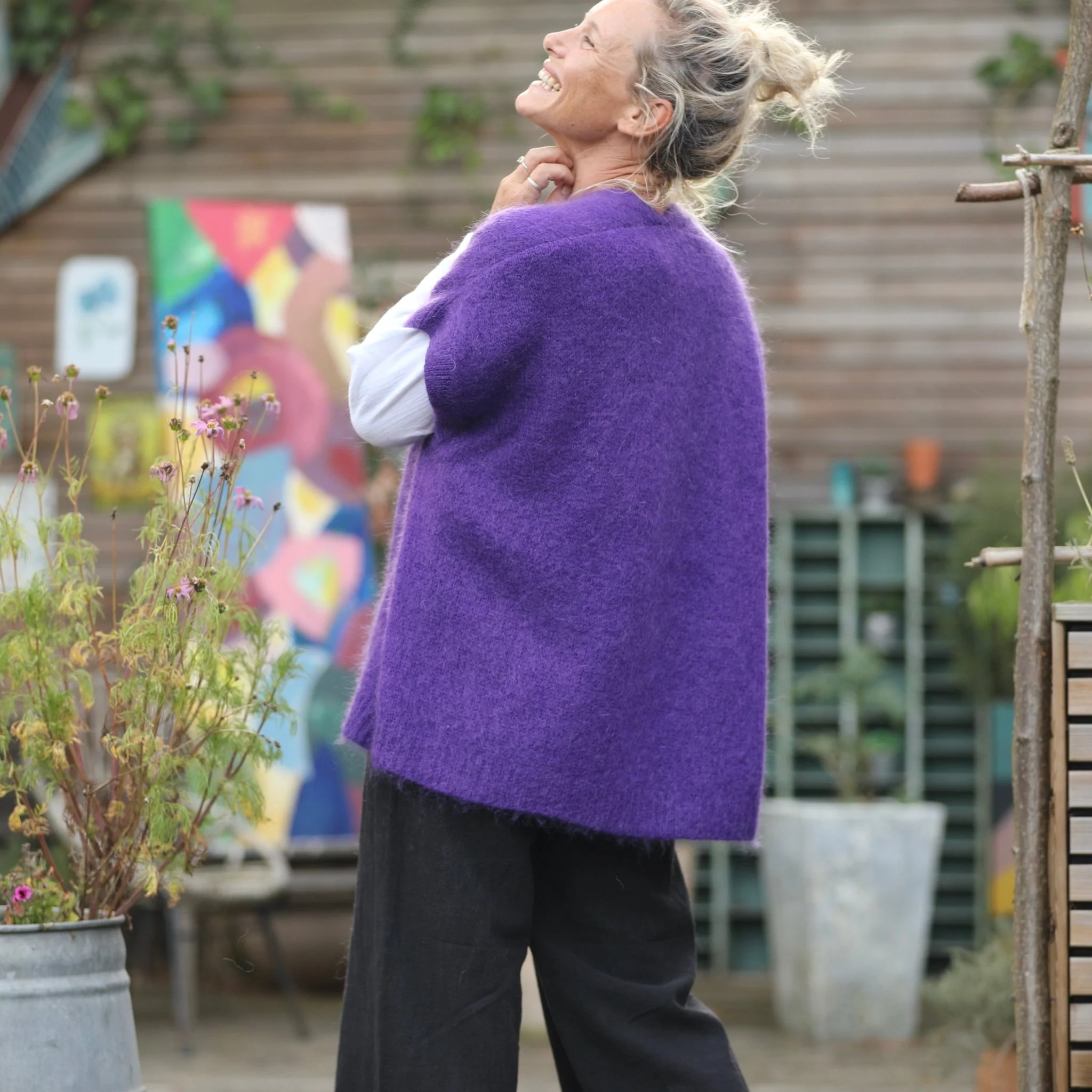 Gilet Mireille violette - Image 6