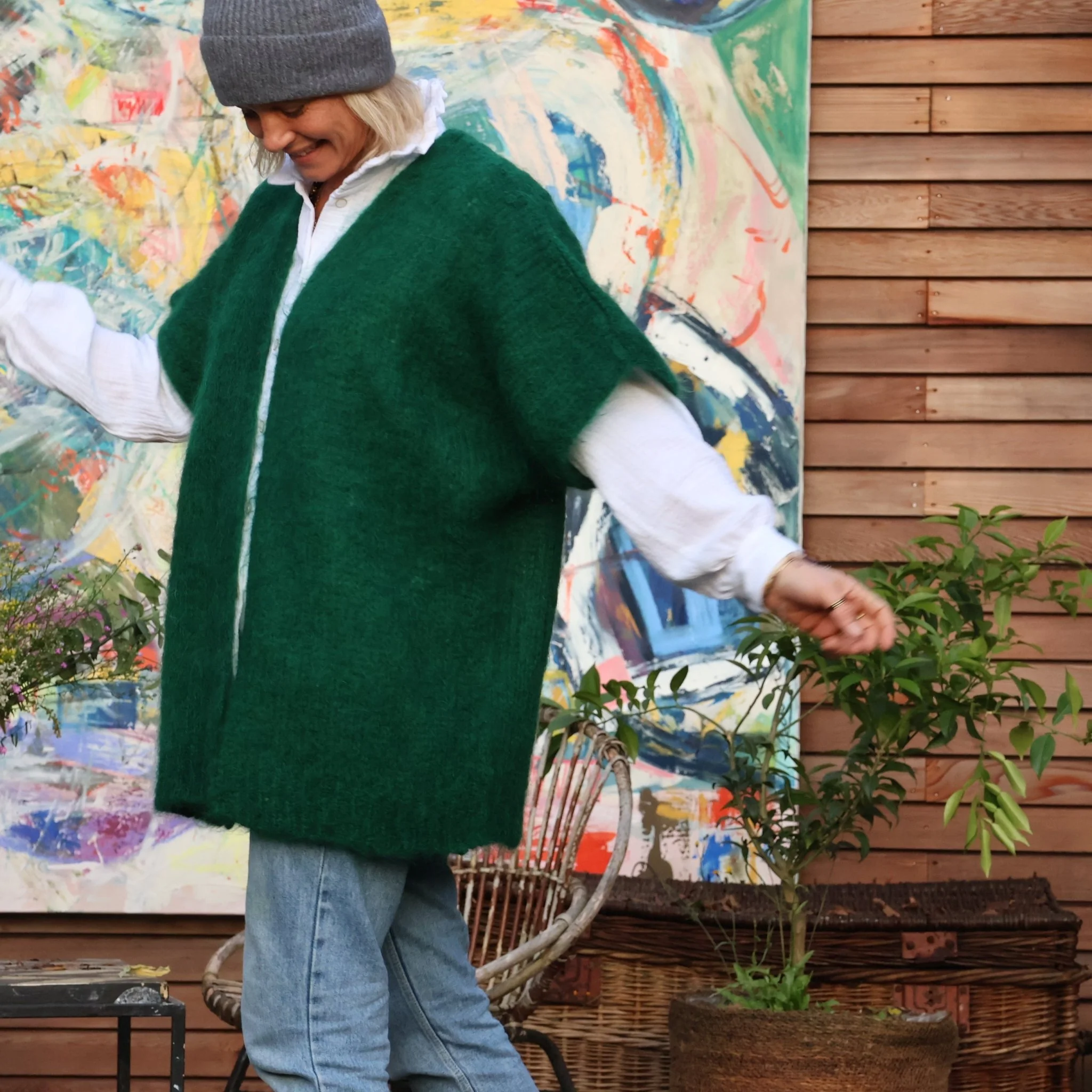 Gilet Naëlle vert émeraude - Image 4