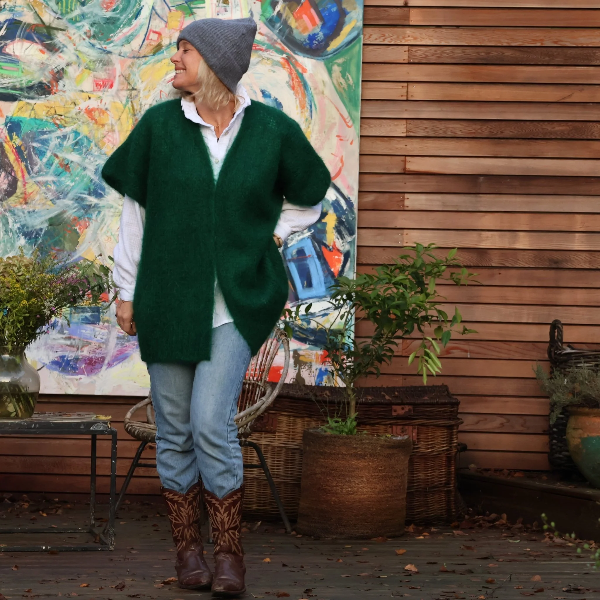 Gilet Naëlle vert émeraude - Image 5