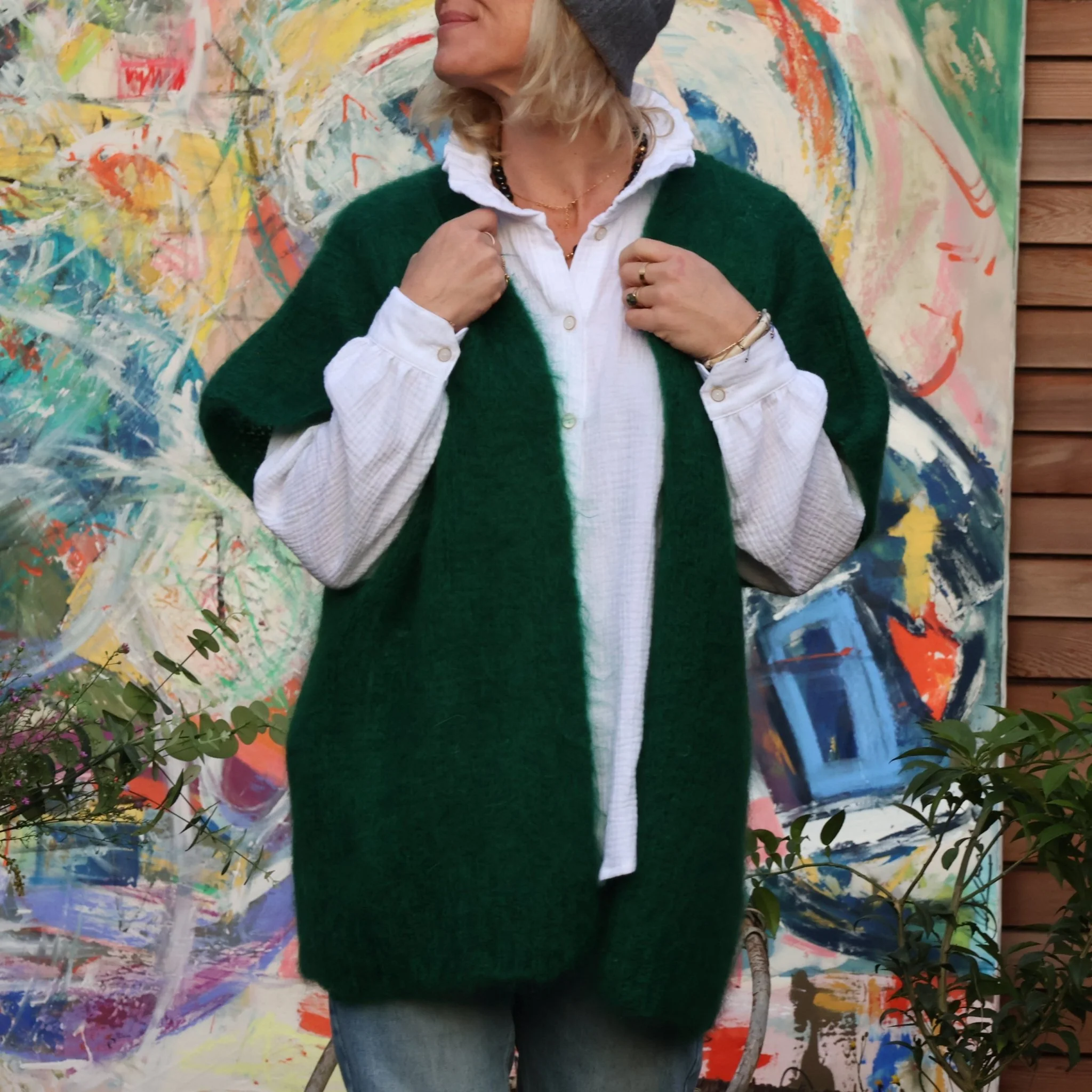 Gilet Naëlle vert émeraude - Image 6