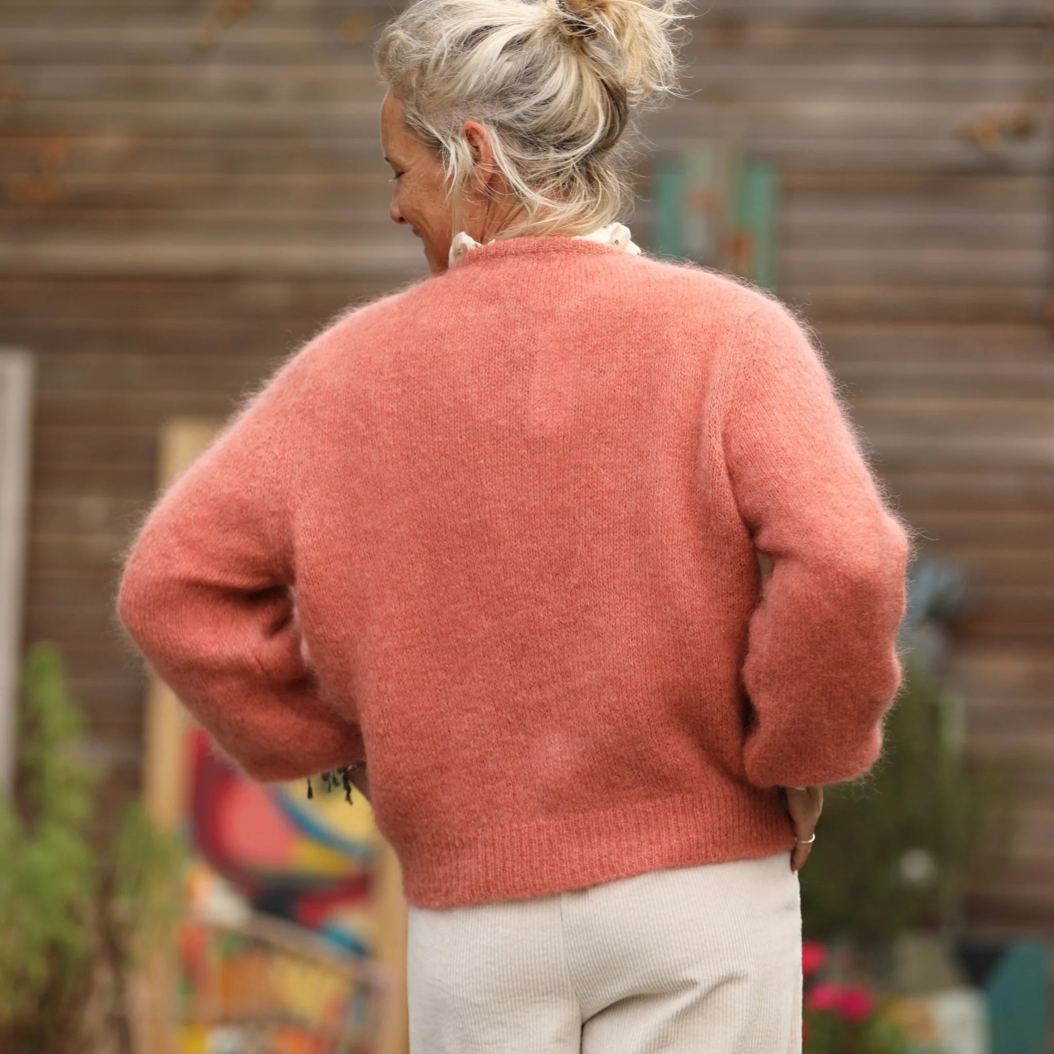 Gilet Sélène - Rose pamplemousse - Image 2