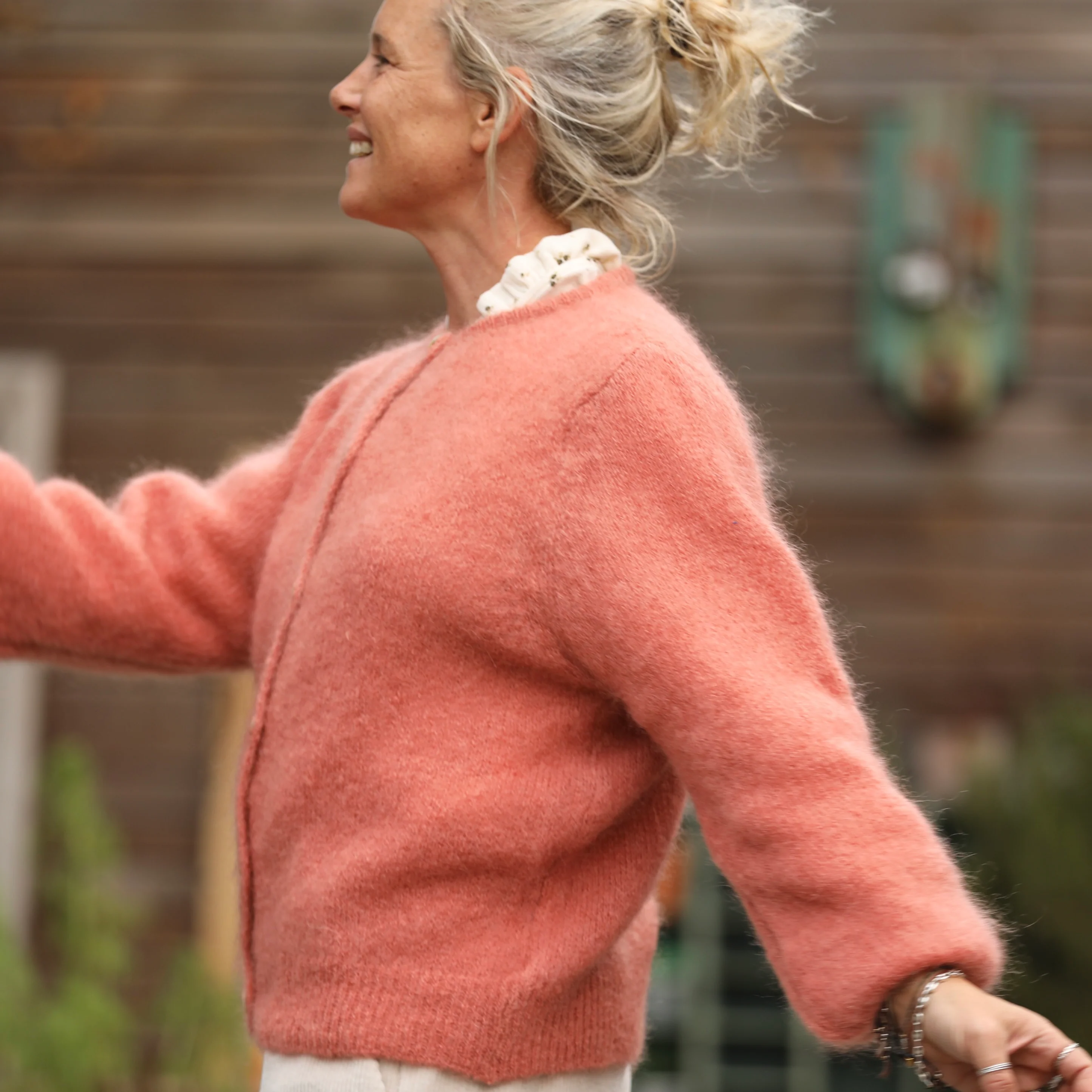 Gilet Sélène - Rose pamplemousse - Image 6