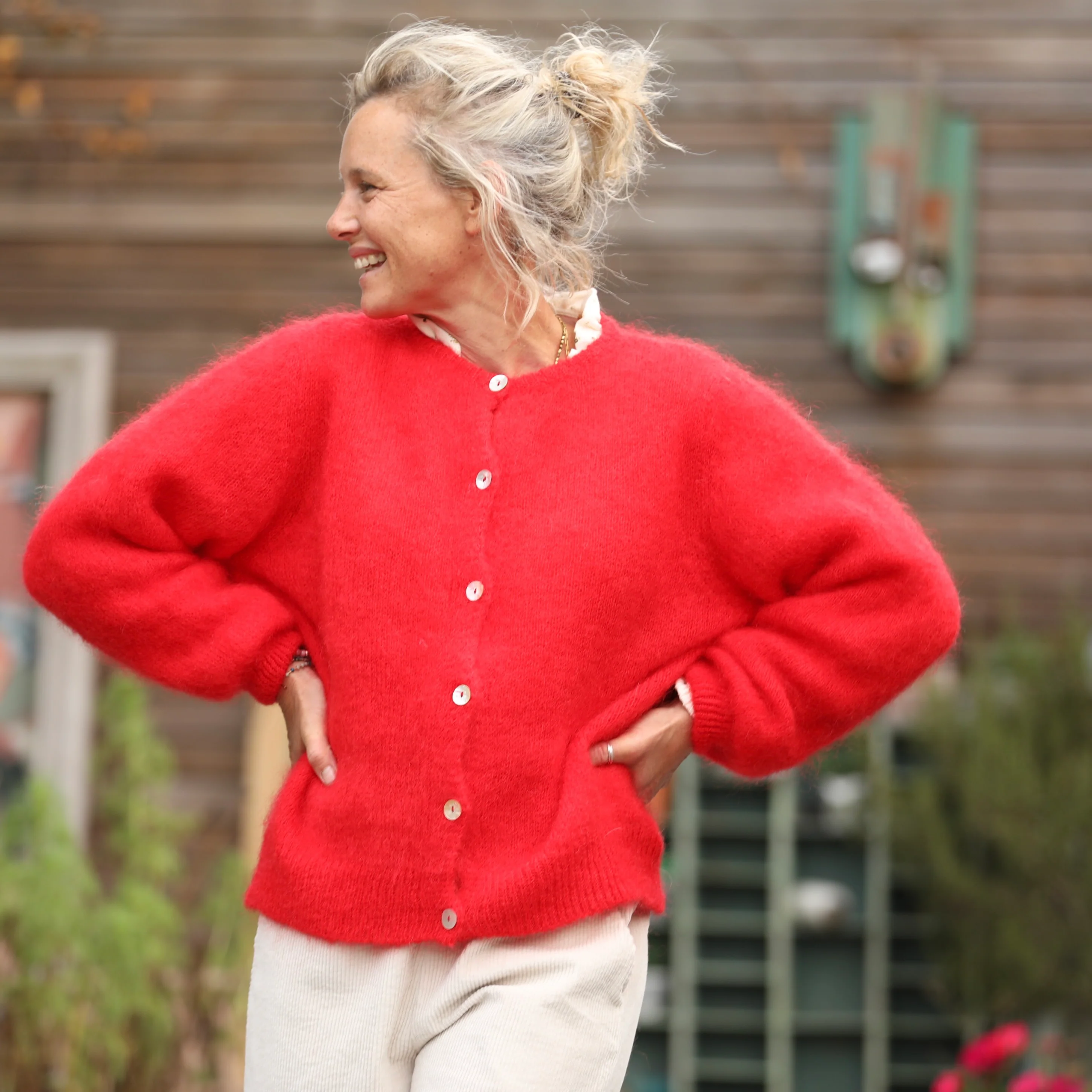 Gilet Sélène -Rouge éclat