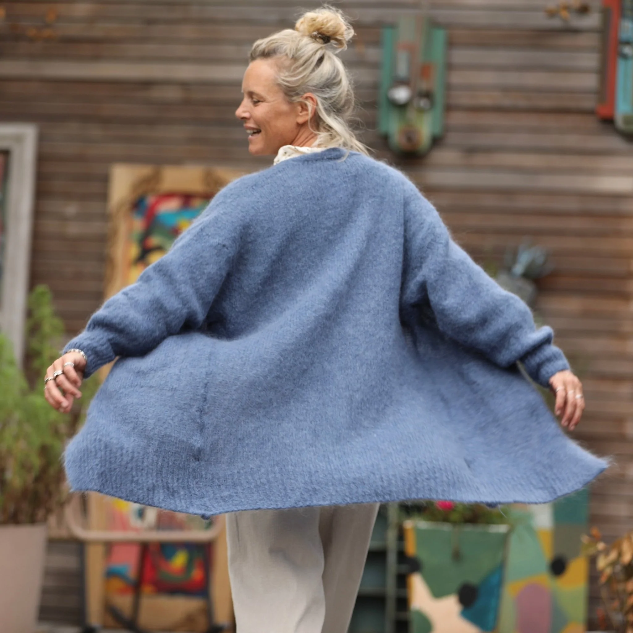Gilet Naïs - Bleu myosotis - Image 2