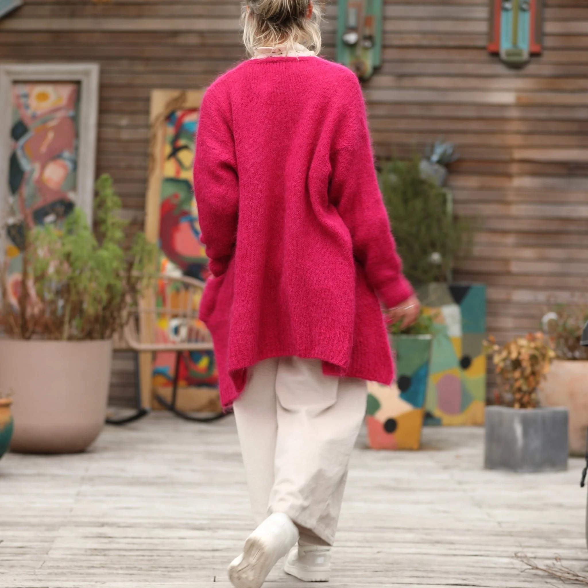 Gilet Naïs - Framboise - Image 2
