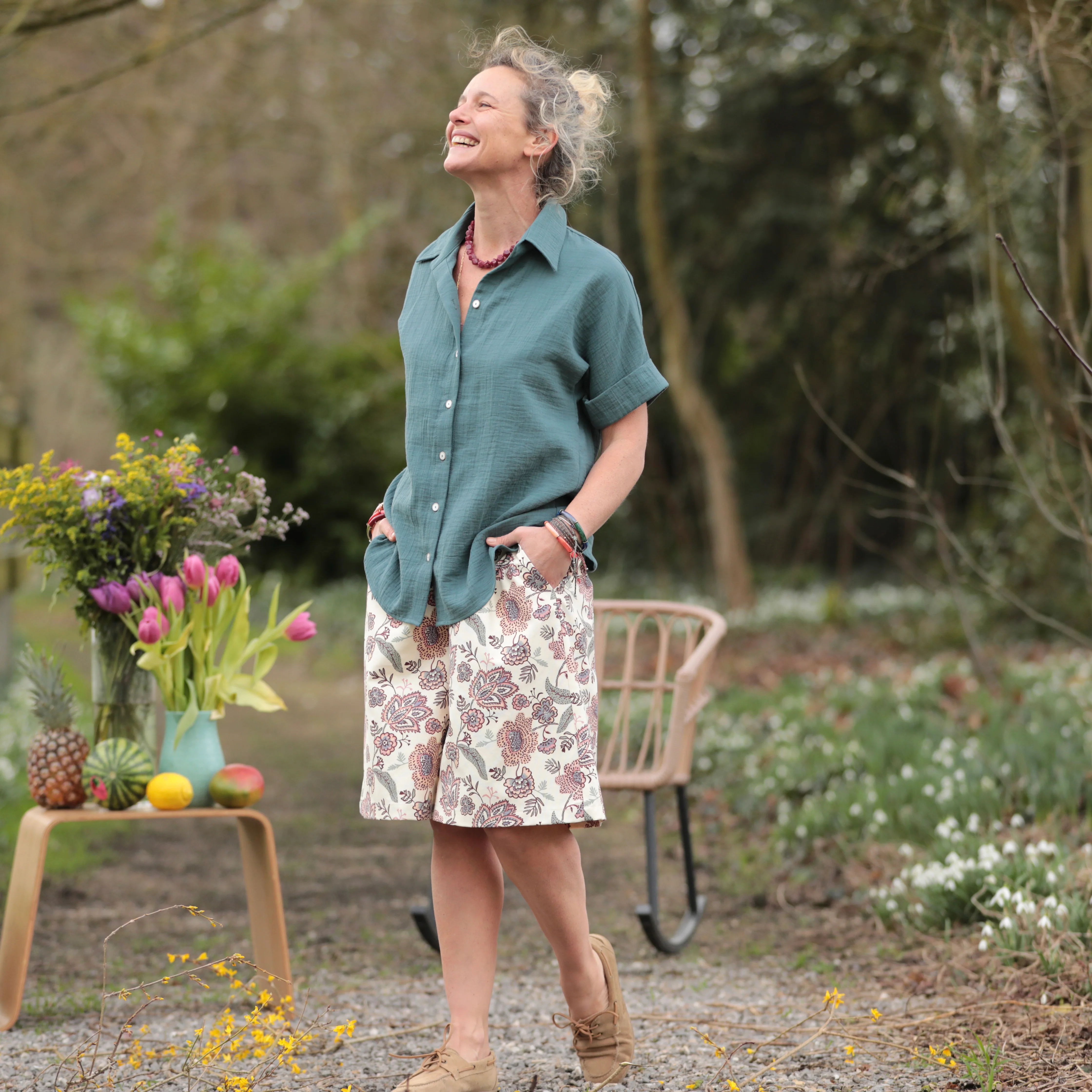 Chemise Honorine - Double gaze de coton cactus - Image 4