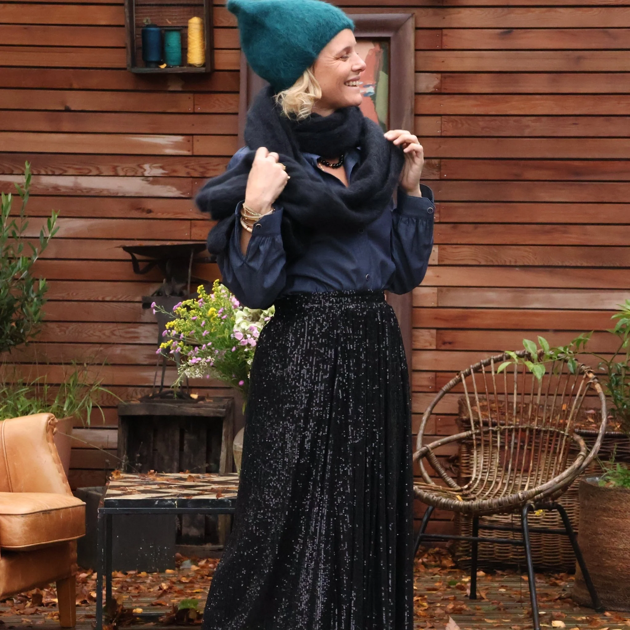 Jupe Amalia sequins noirs - Image 6