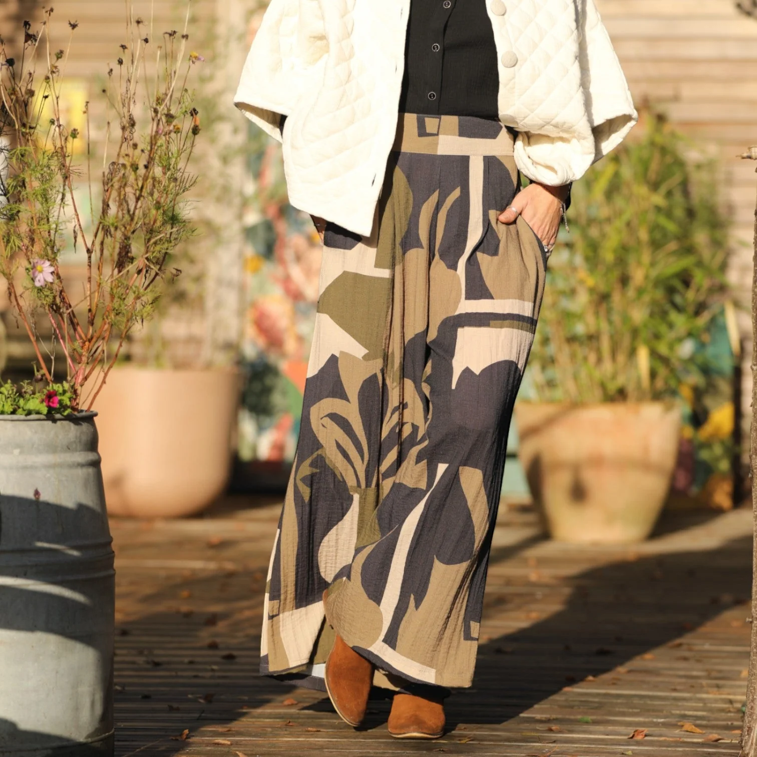 Jupe culotte Arielle en viscose/nylon Oasis Graphique - Image 11