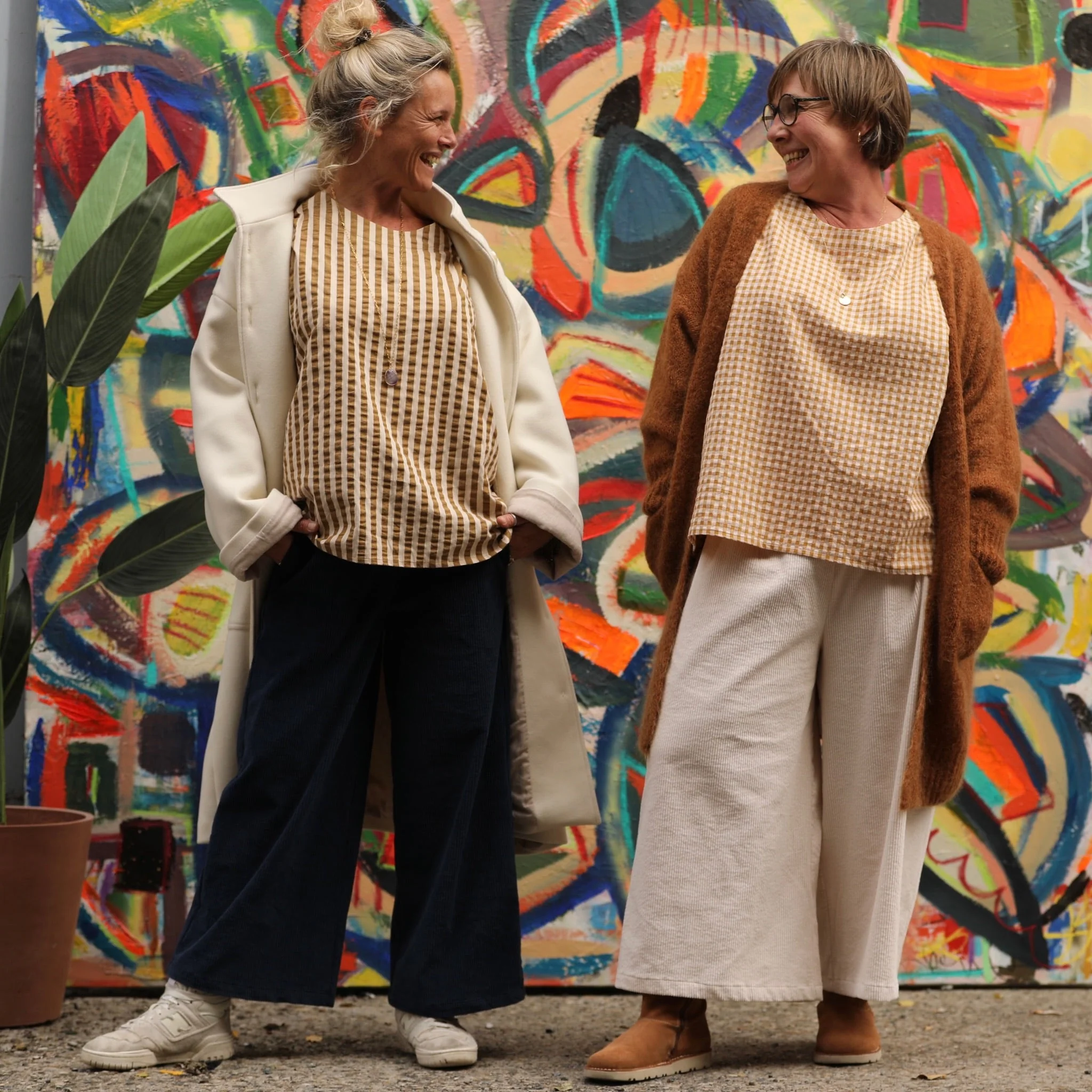 Jupe culotte Margot - lin grenat - Image 12