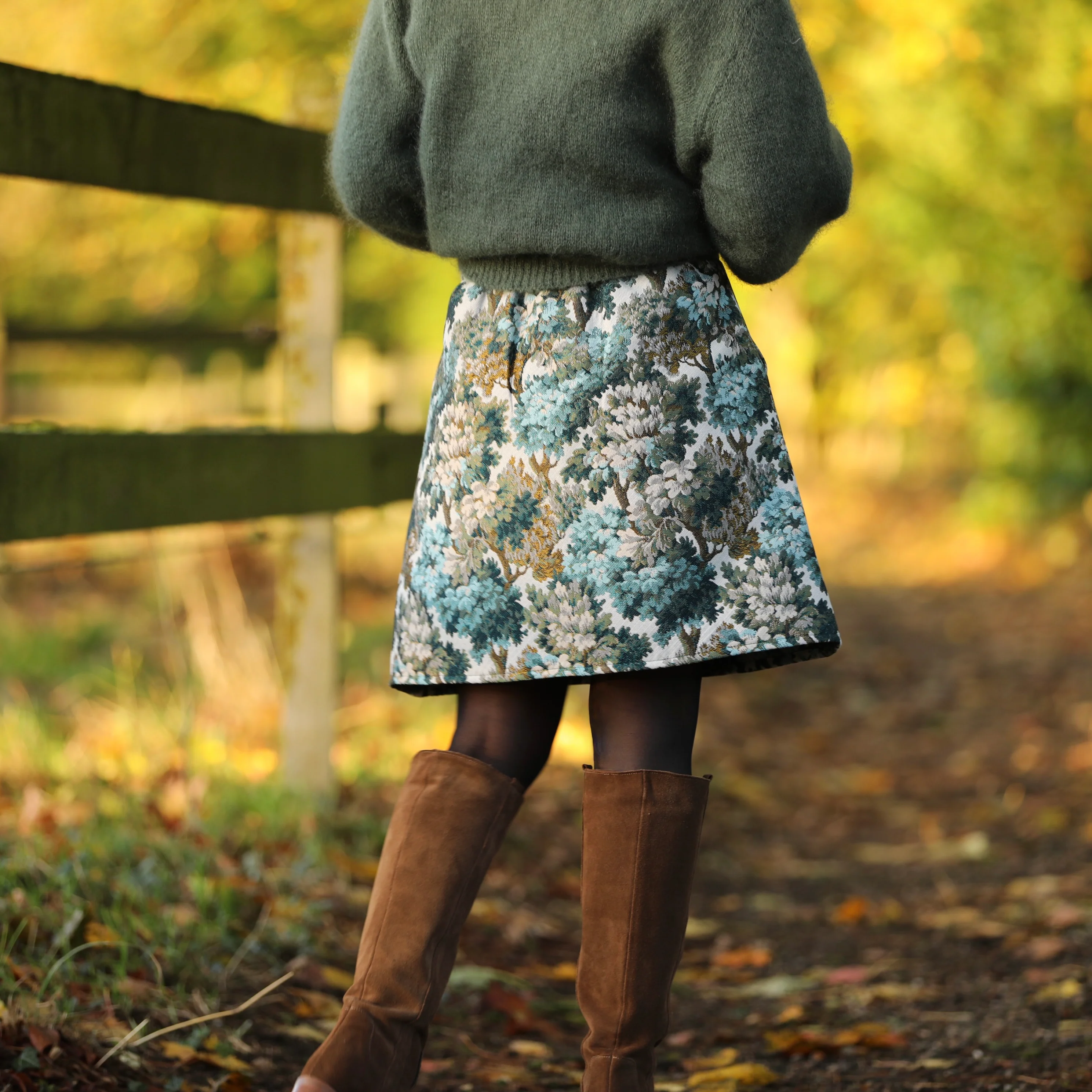 Jupe Maya - Jacquard Fleurs de givre - Image 3