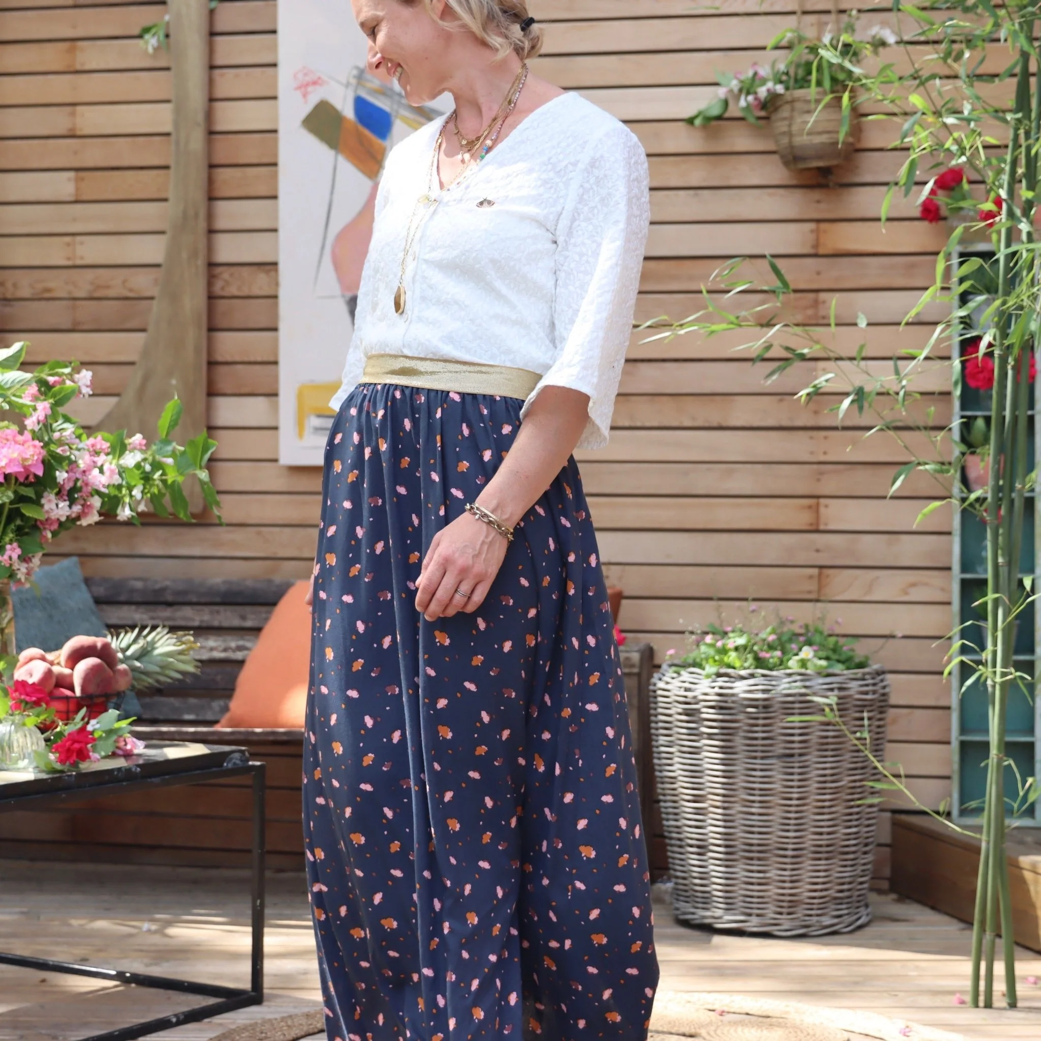 Jupe Rachelle Viscose coup de vent - 1m de hauteur - Image 4