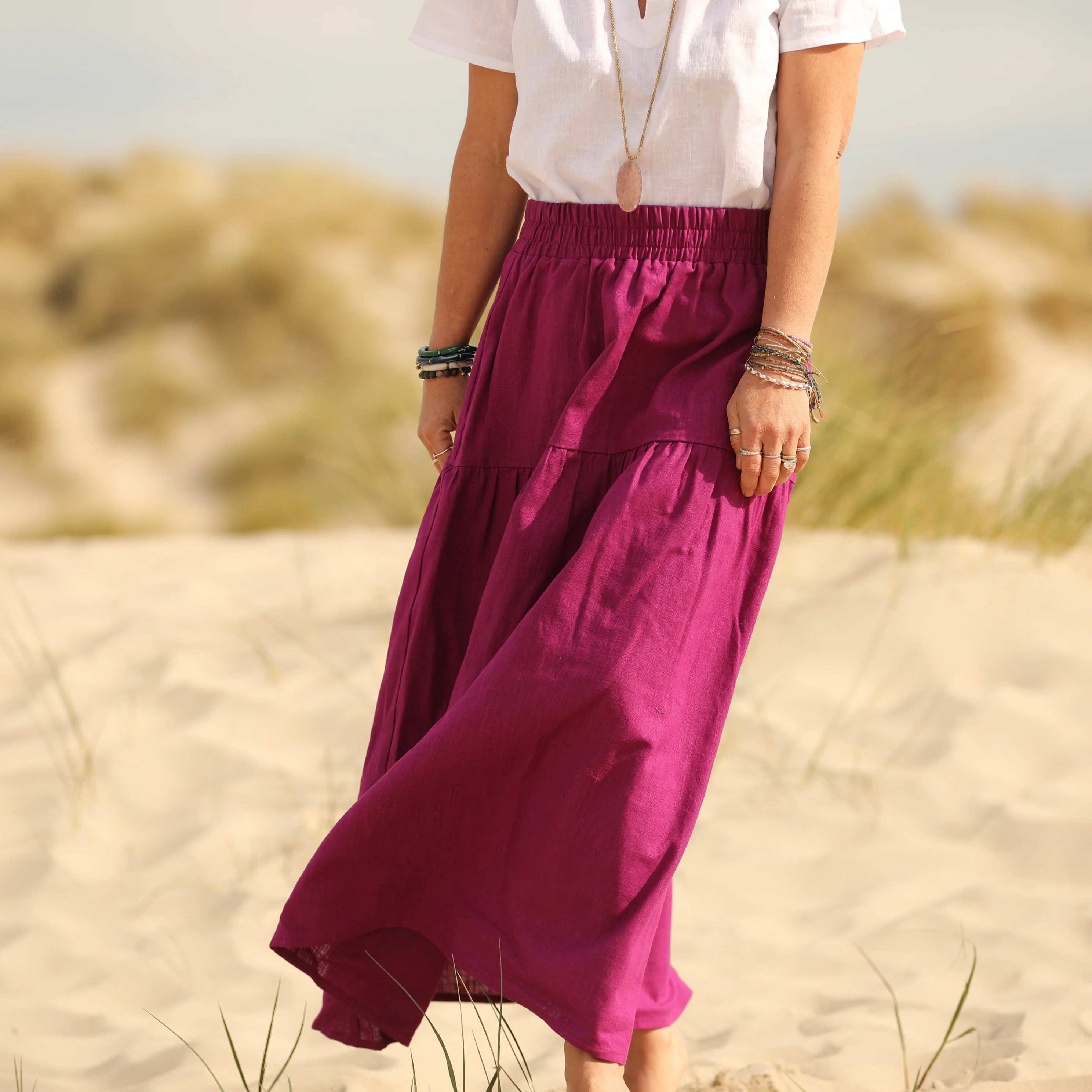 Jupe Sarah - lin bougainvillier - Image 4