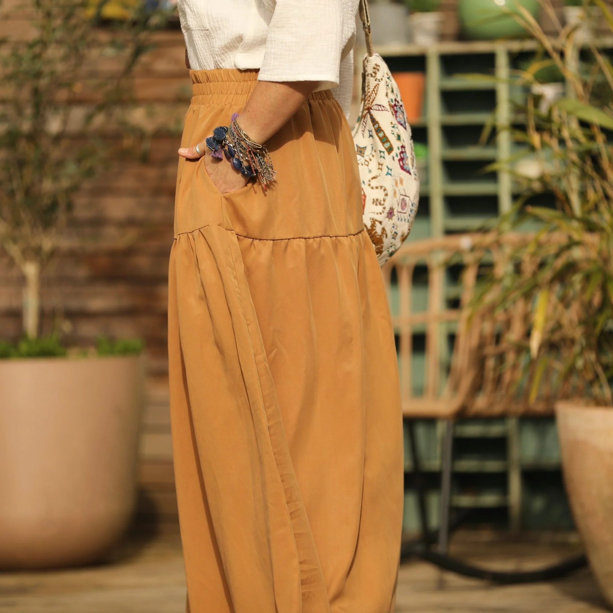 Jupe Sarah - lyocell camel - Image 6