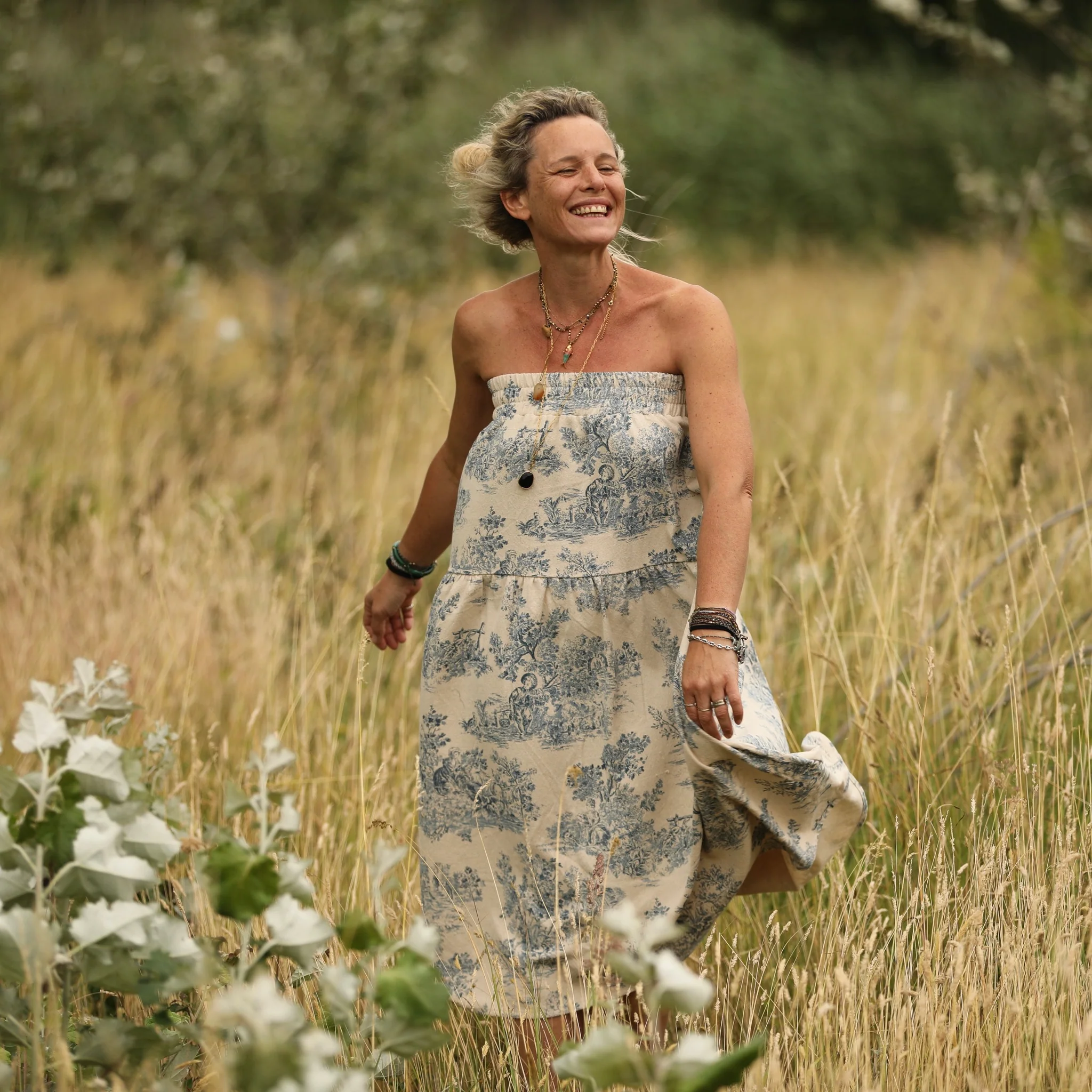 Jupe Sarah - toile de Jouy - Image 4