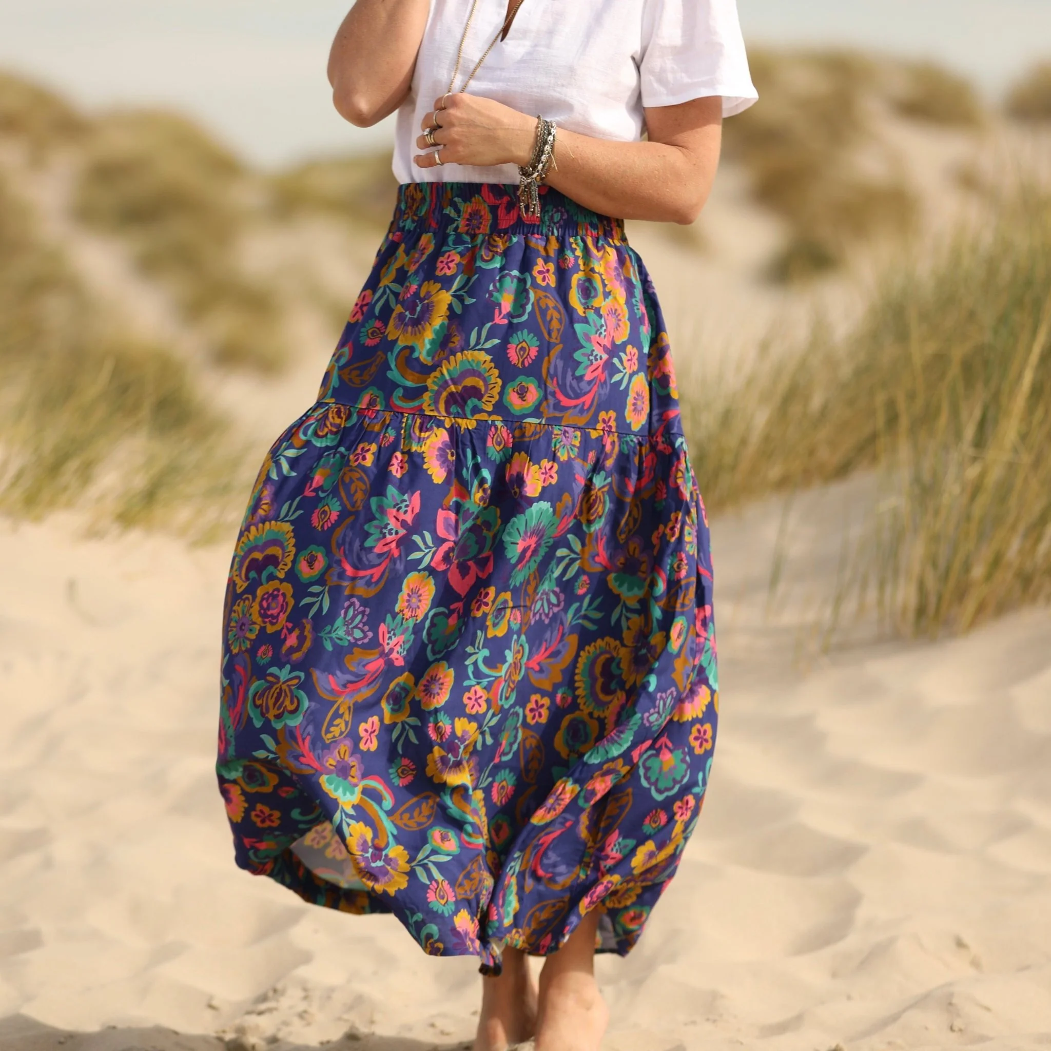 Jupe Sarah - viscose explosion florale