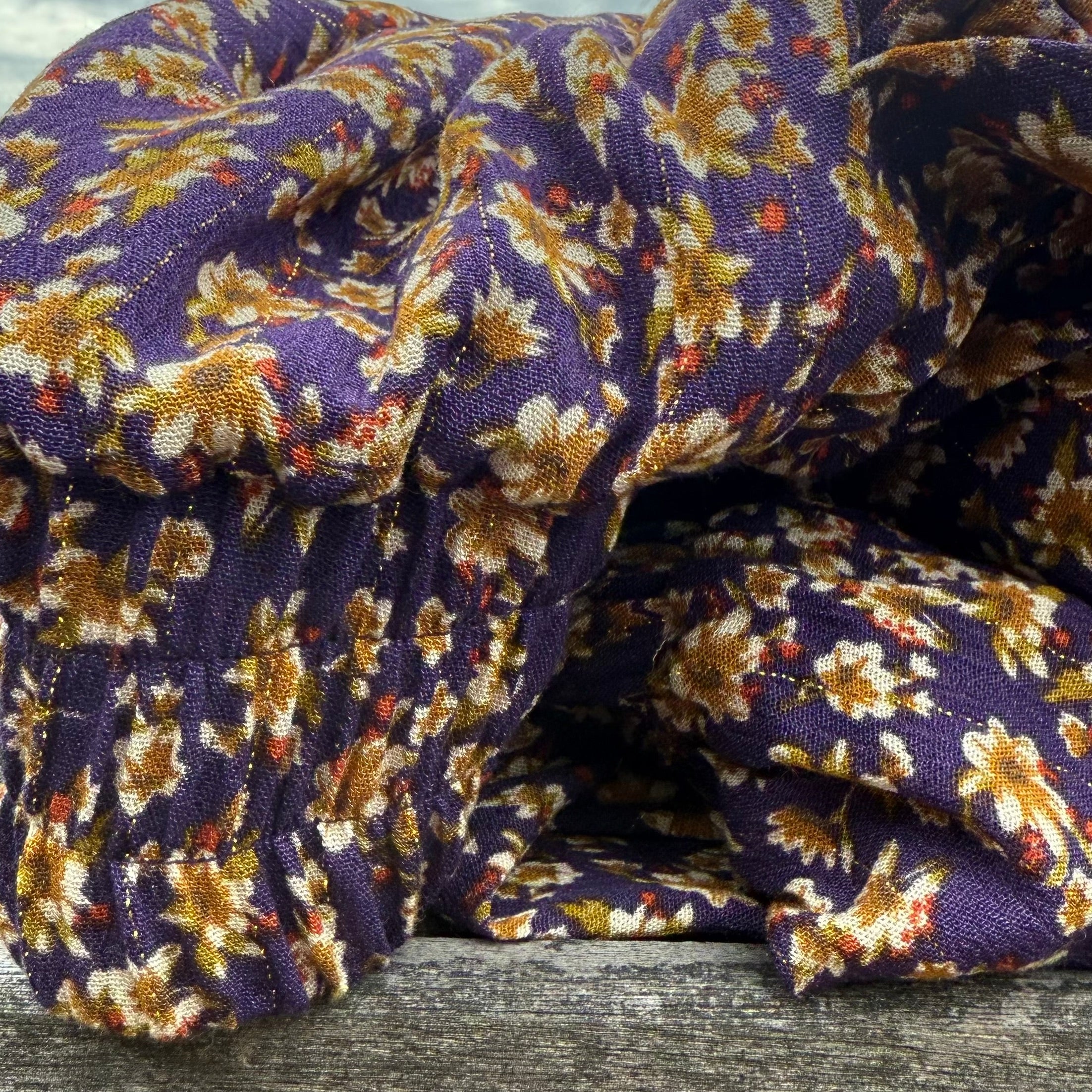 Jupe Sarah - viscose fleurettes dorées - Image 2
