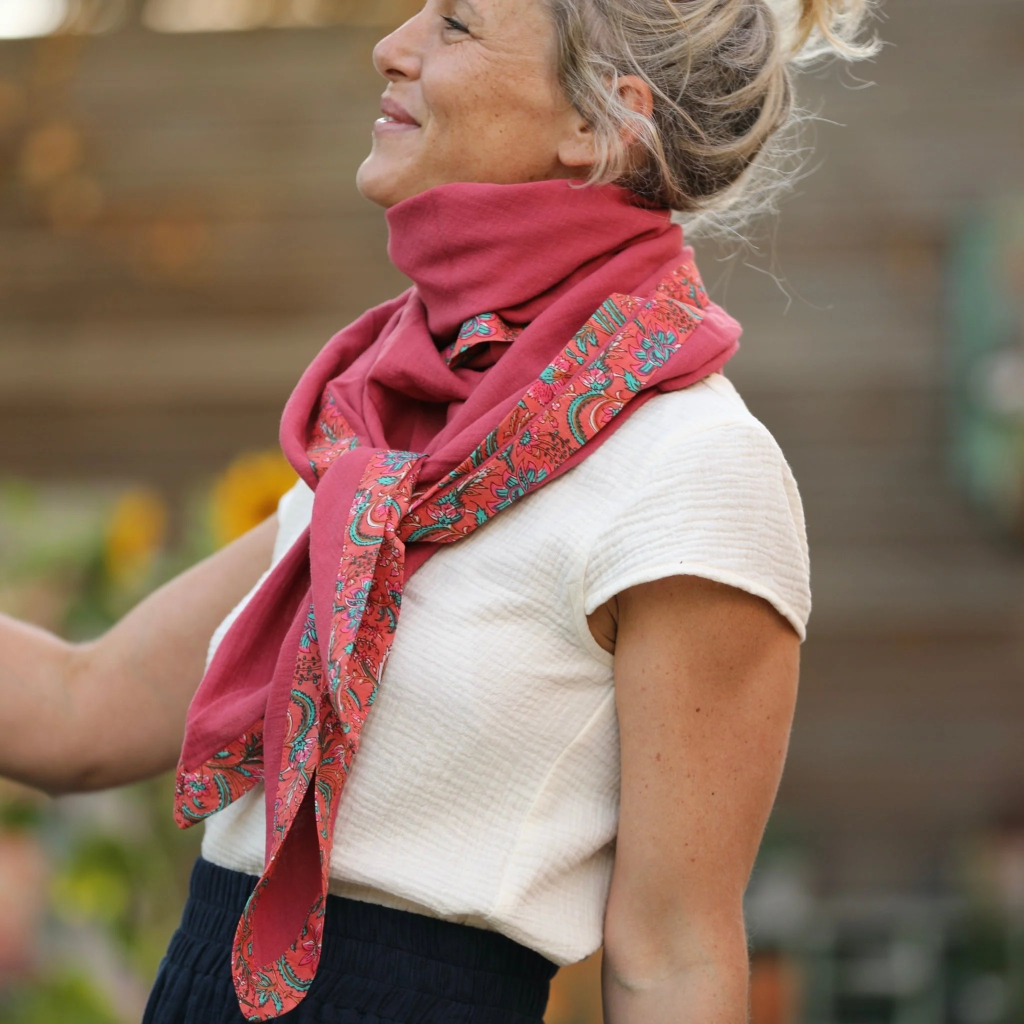 Le foulard Calista Grenat/Rani