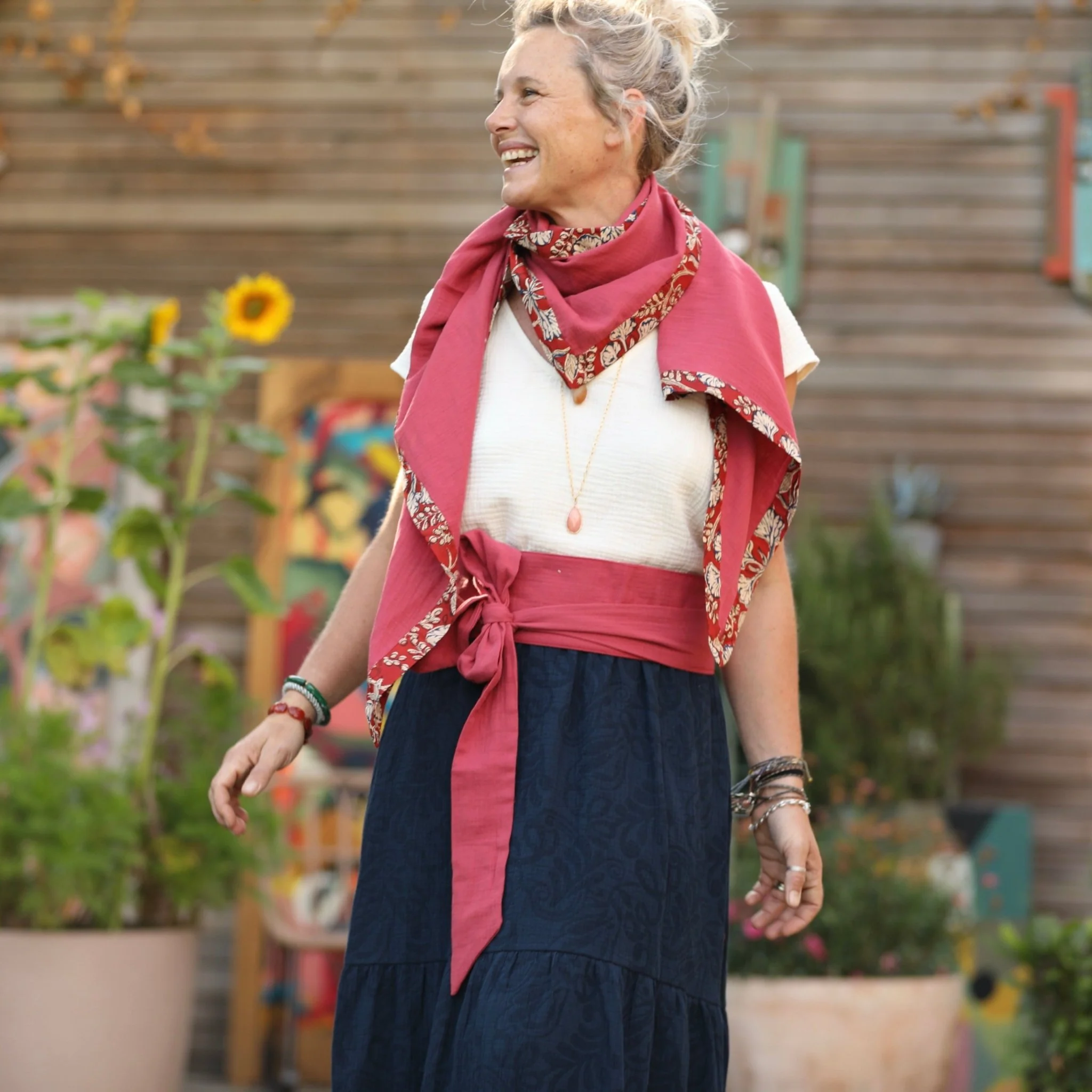 Le foulard Calista Grenat/Rani - Image 3