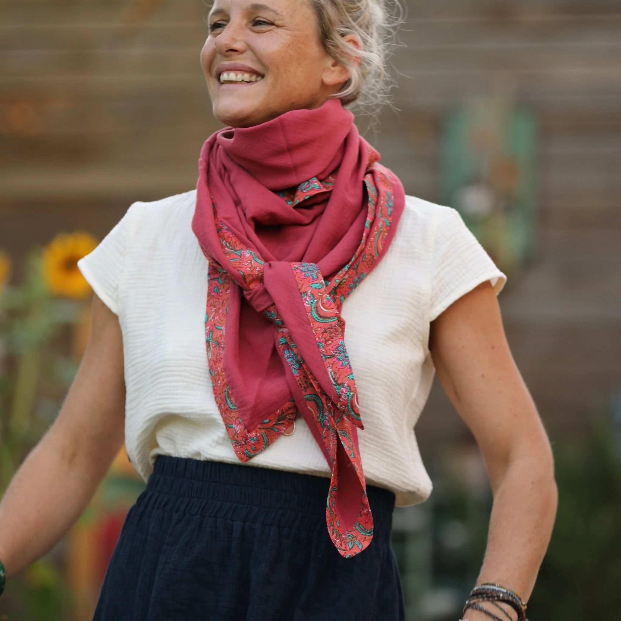 Le foulard Calista Grenat/Rani - Image 4