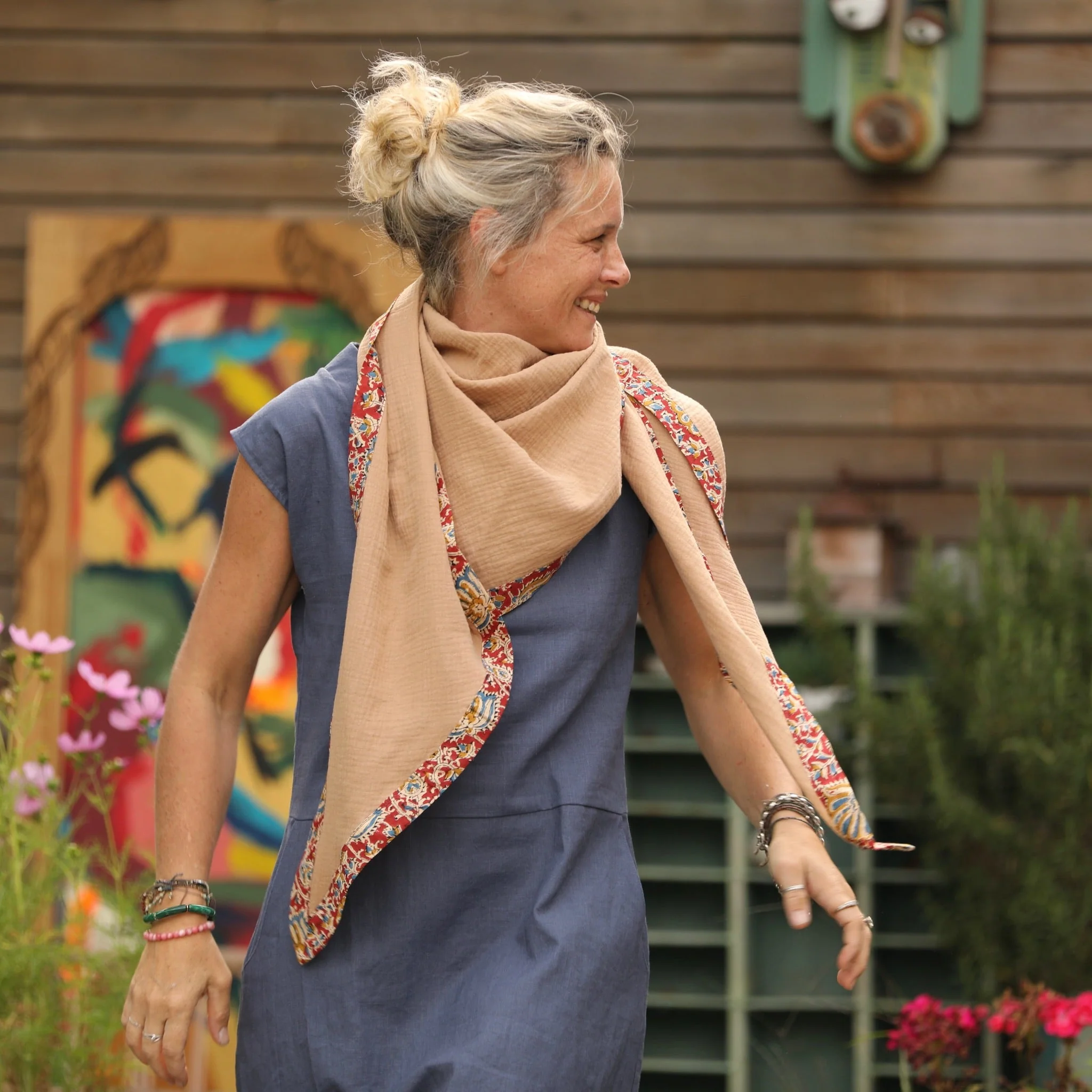 Le foulard Calista Cassonade / Diya - Image 3