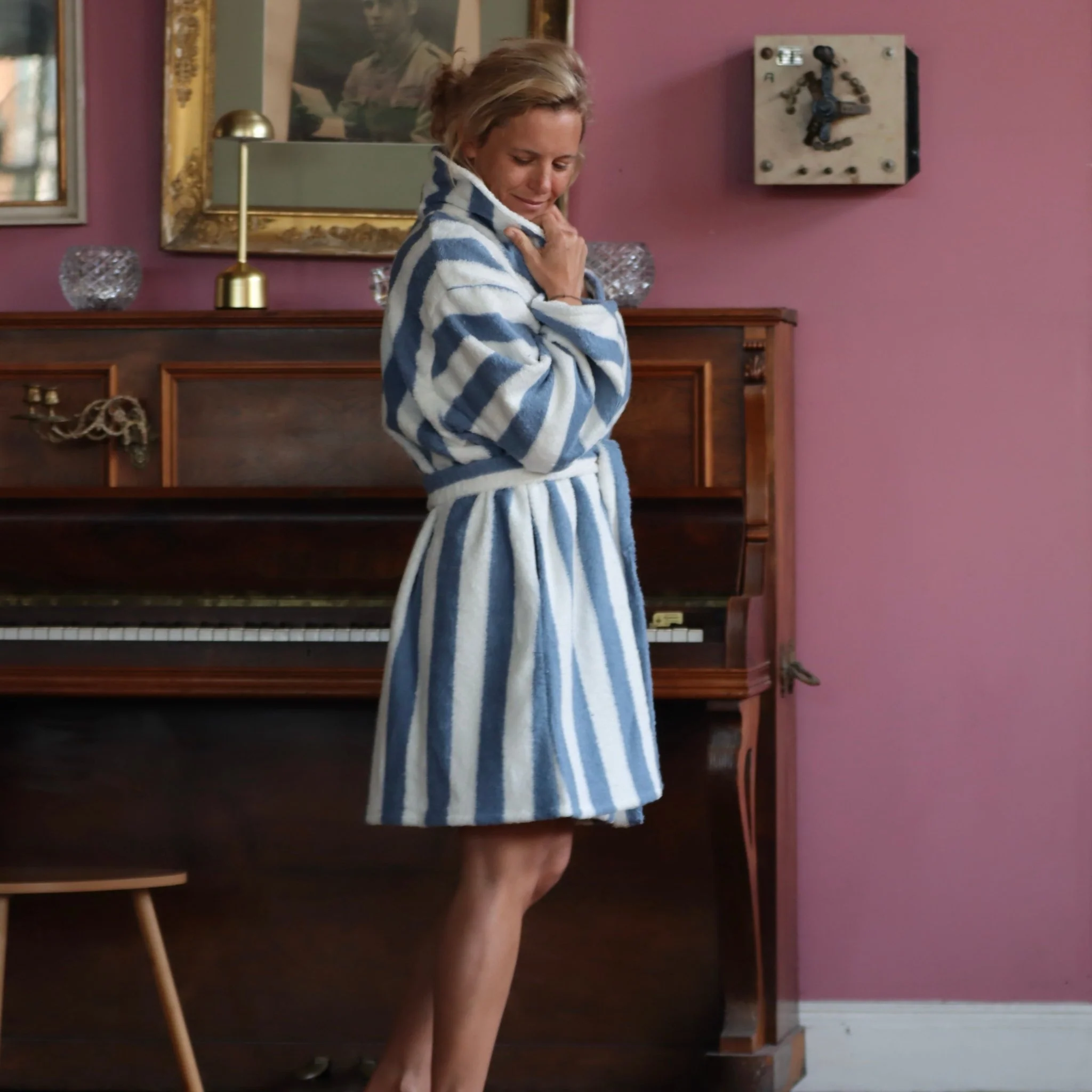Le peignoir Félix - bleu doux - Image 6