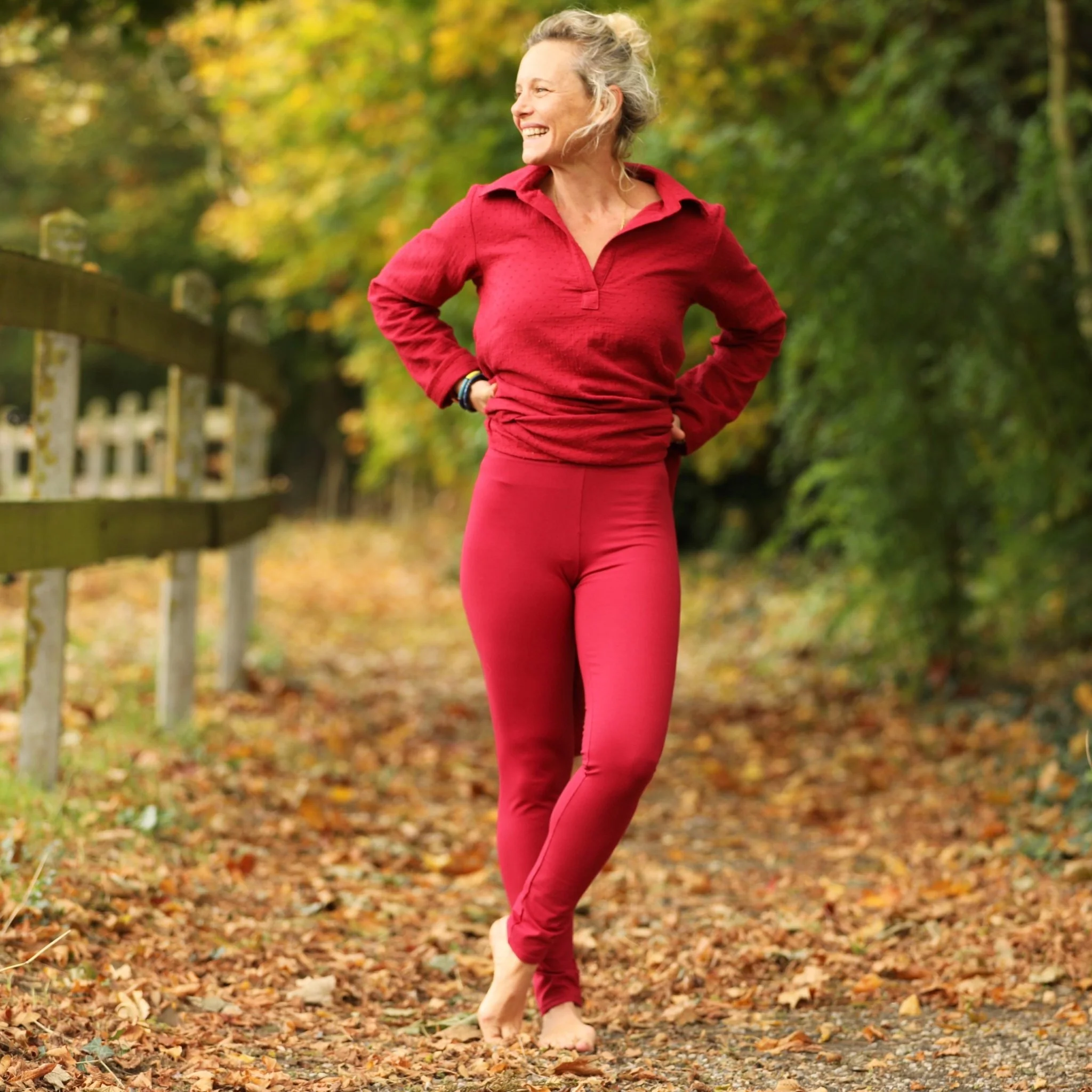 Legging Léni - jersey cerise - Image 4