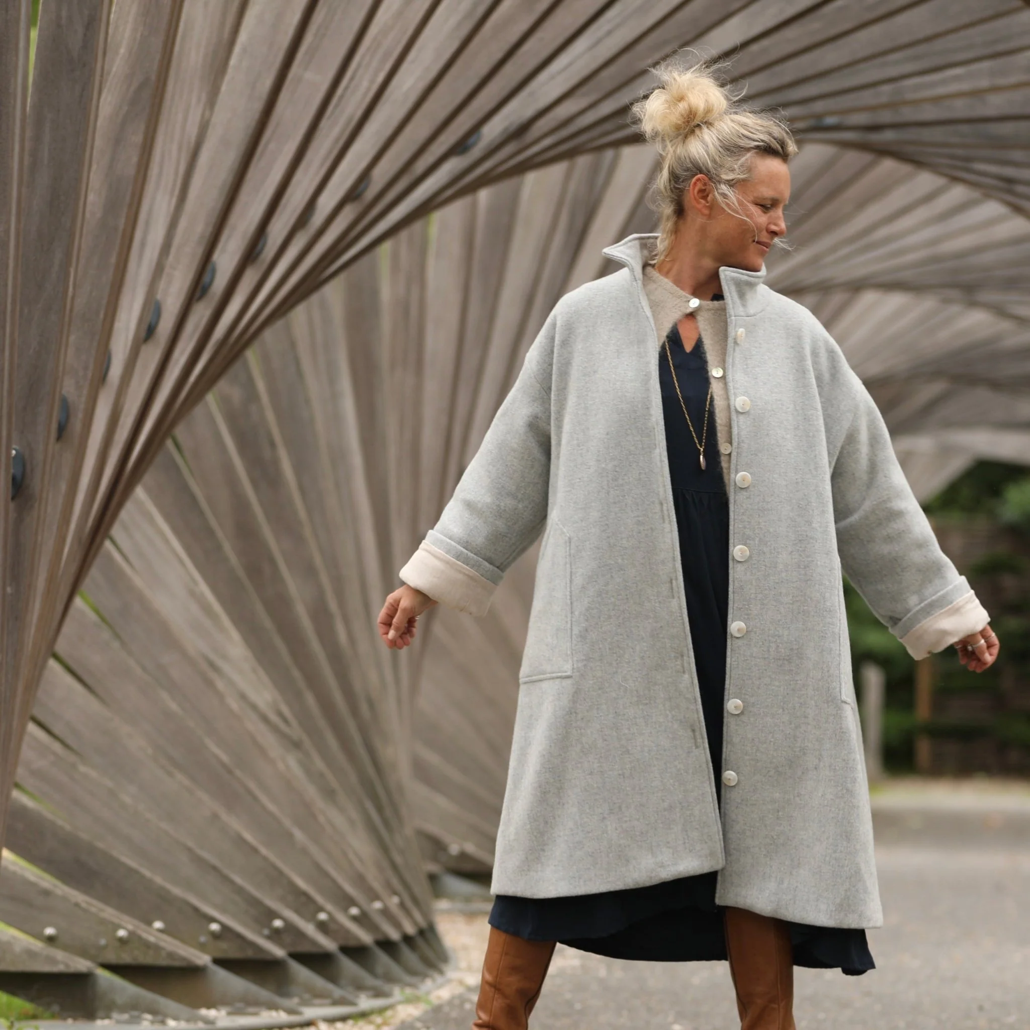 Manteau Arthur - Gris lumière - Image 3
