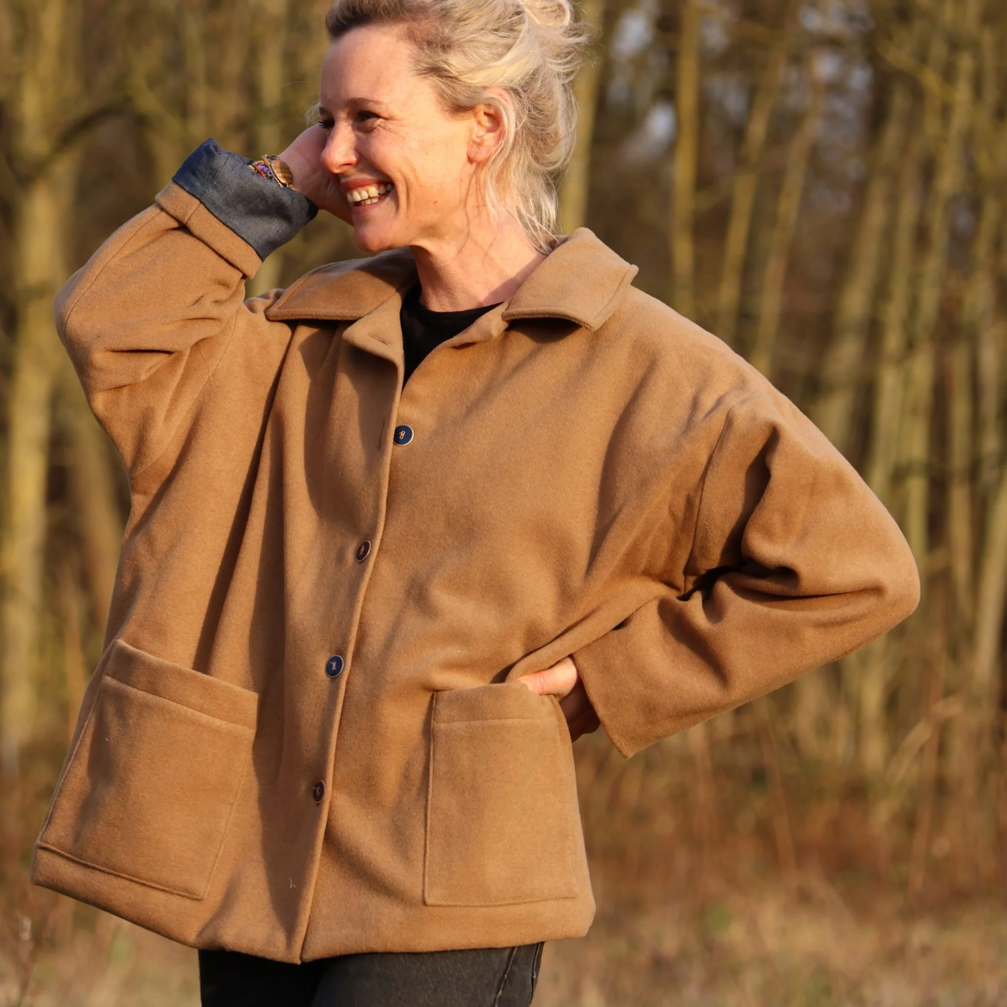 Manteau Kaï camel