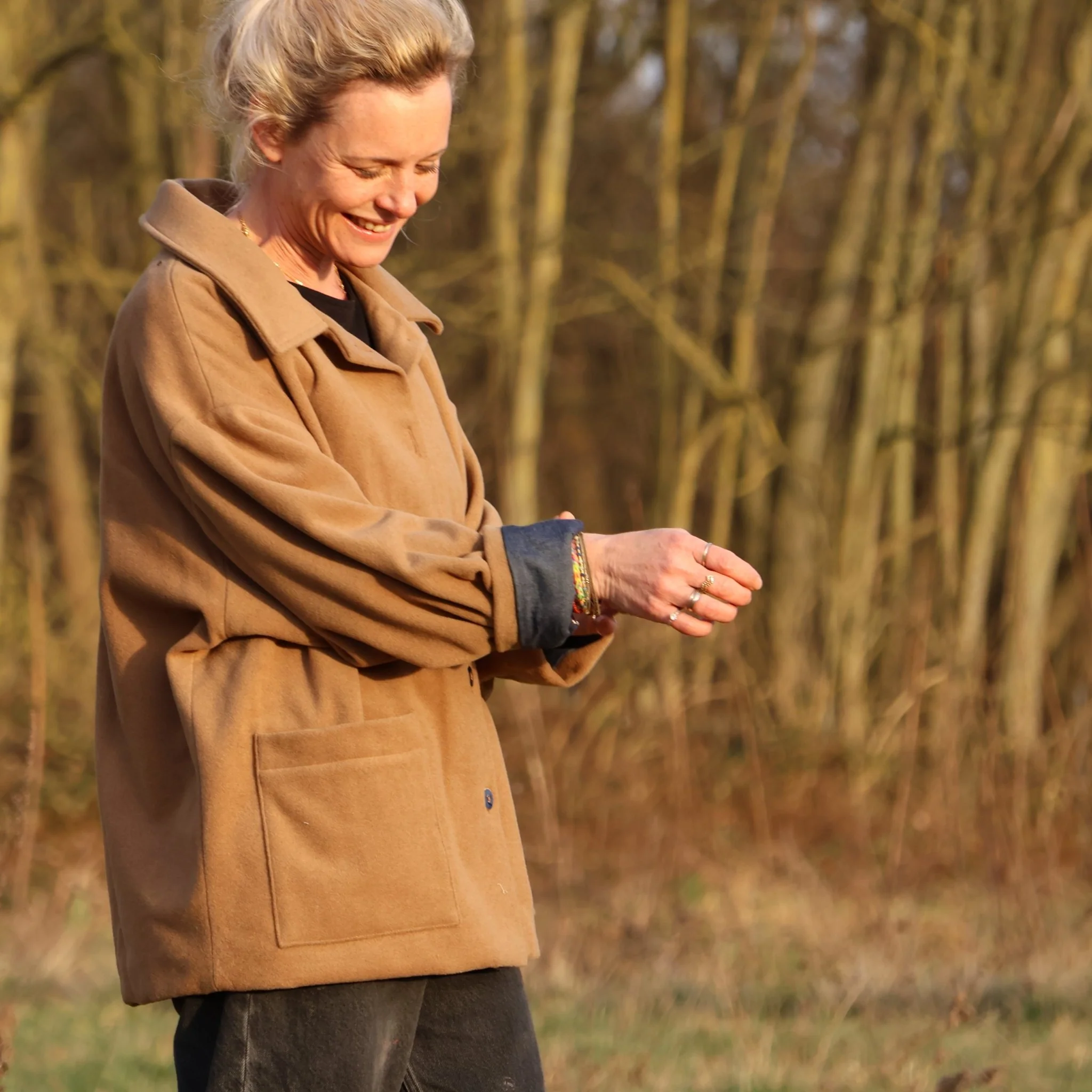 Manteau Kaï camel - Image 3